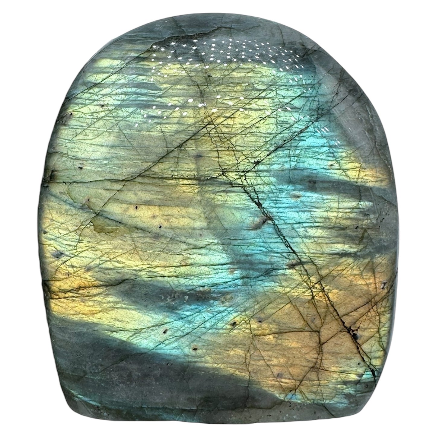 Labradorite flashy forme libre AA+ (Lot 62) 491g 8x3x9cm - Foliesbijoux