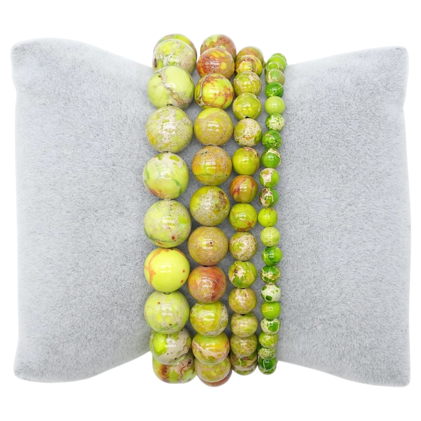 Bracelet teinté Jaspe Impérial A vert chauffé