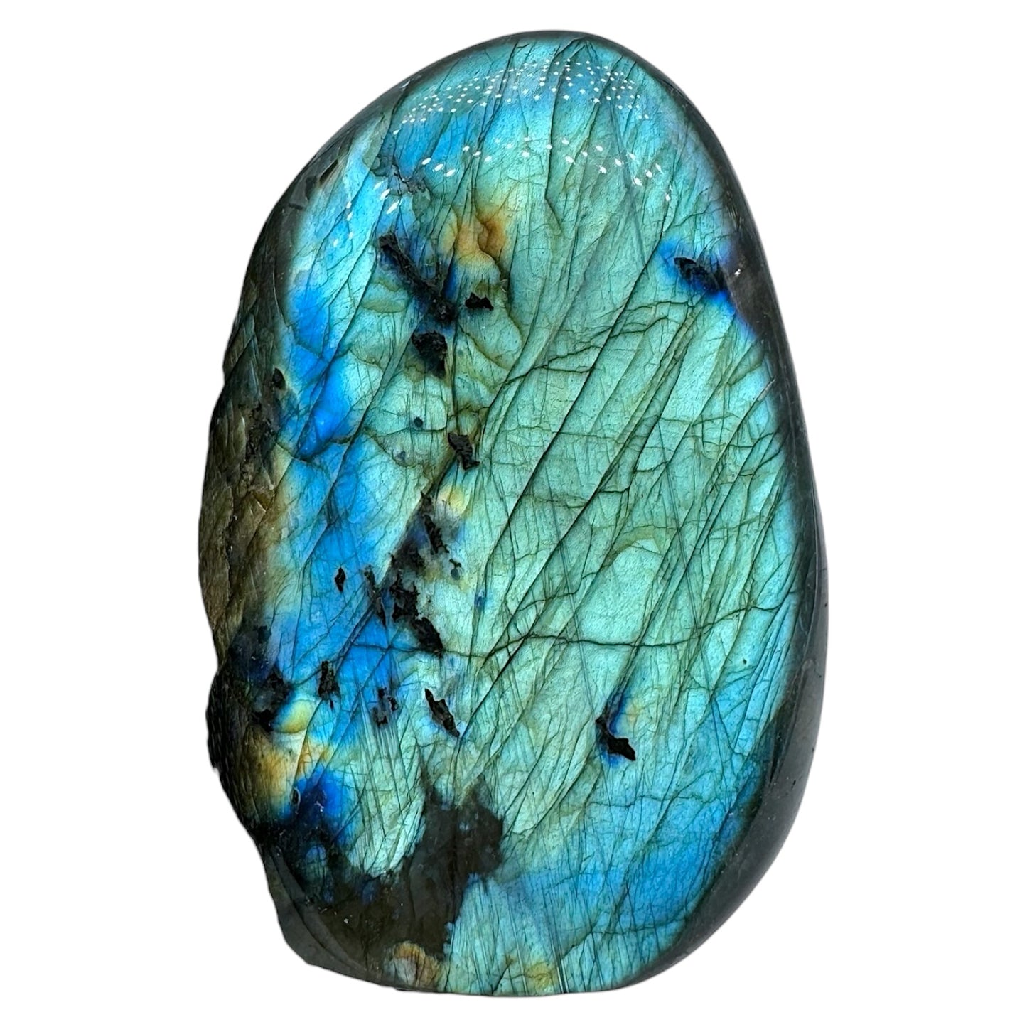 Labradorite flashy forme libre AA+ (Lot 78) 401g 6x4x8.5cm - Foliesbijoux
