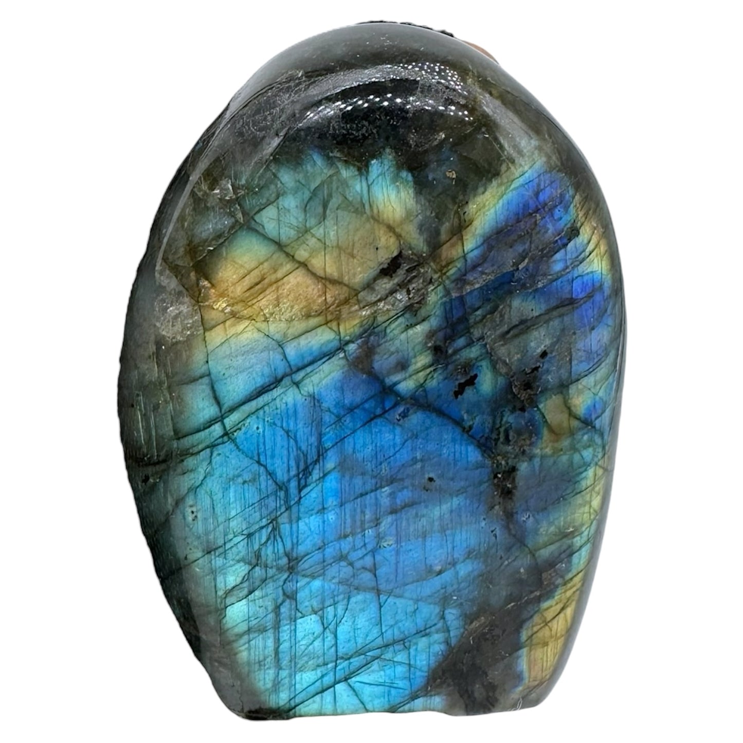 Labradorite flashy forme libre AA+ (Lot 81) 317g 6x4x8.5cm - Foliesbijoux