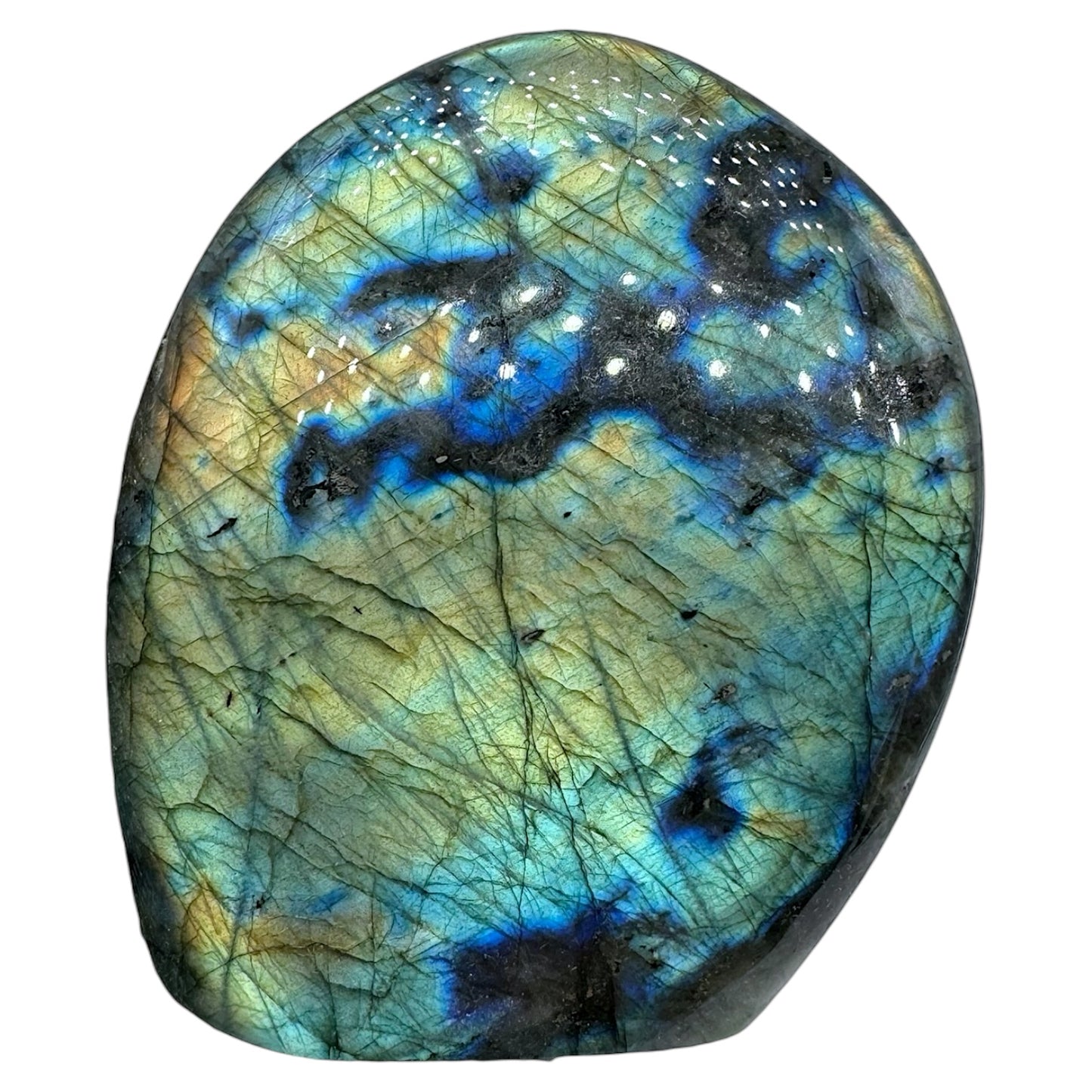 Labradorite flashy forme libre AA+ (Lot 77) 461g 8x4x9cm - Foliesbijoux