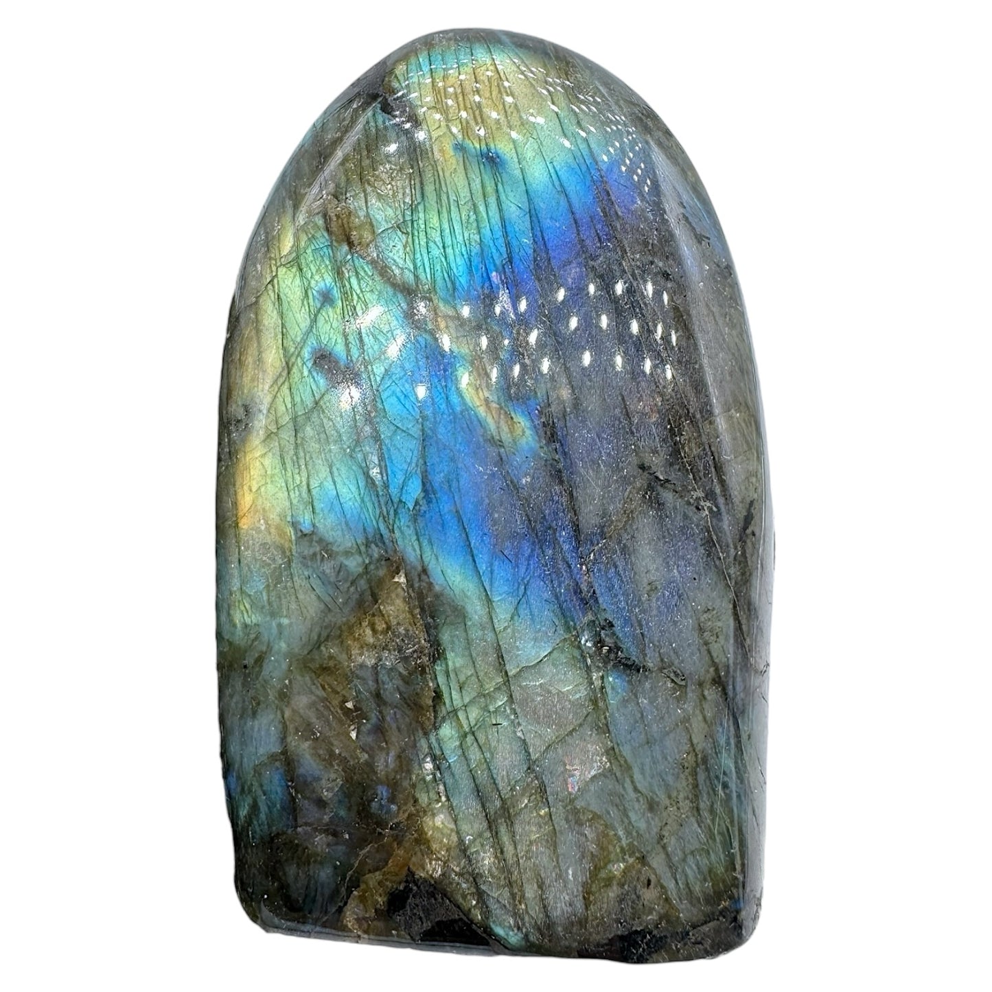 Labradorite flashy forme libre AA+ (Lot 85) 516g 6x4x10.5cm - Foliesbijoux