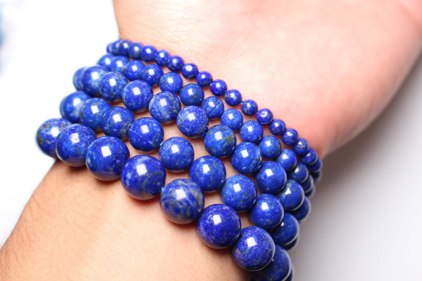 Bracelet lapis lazuli AA+ non teinté - Foliesbijoux