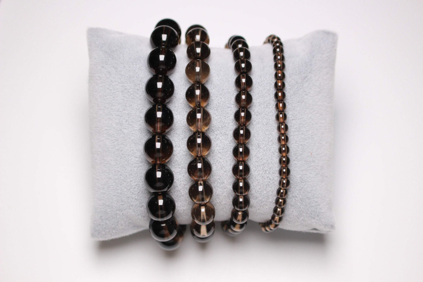 Bracelet quartz fumé taille homme - Foliesbijoux