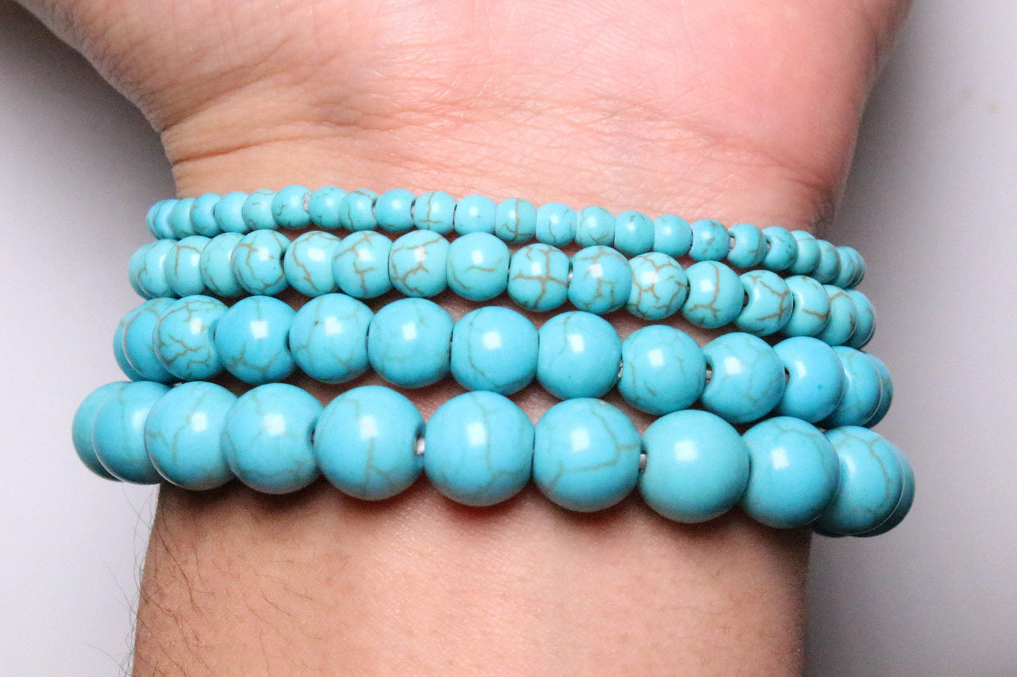 Bracelet Howlite Turquoise A - Foliesbijoux