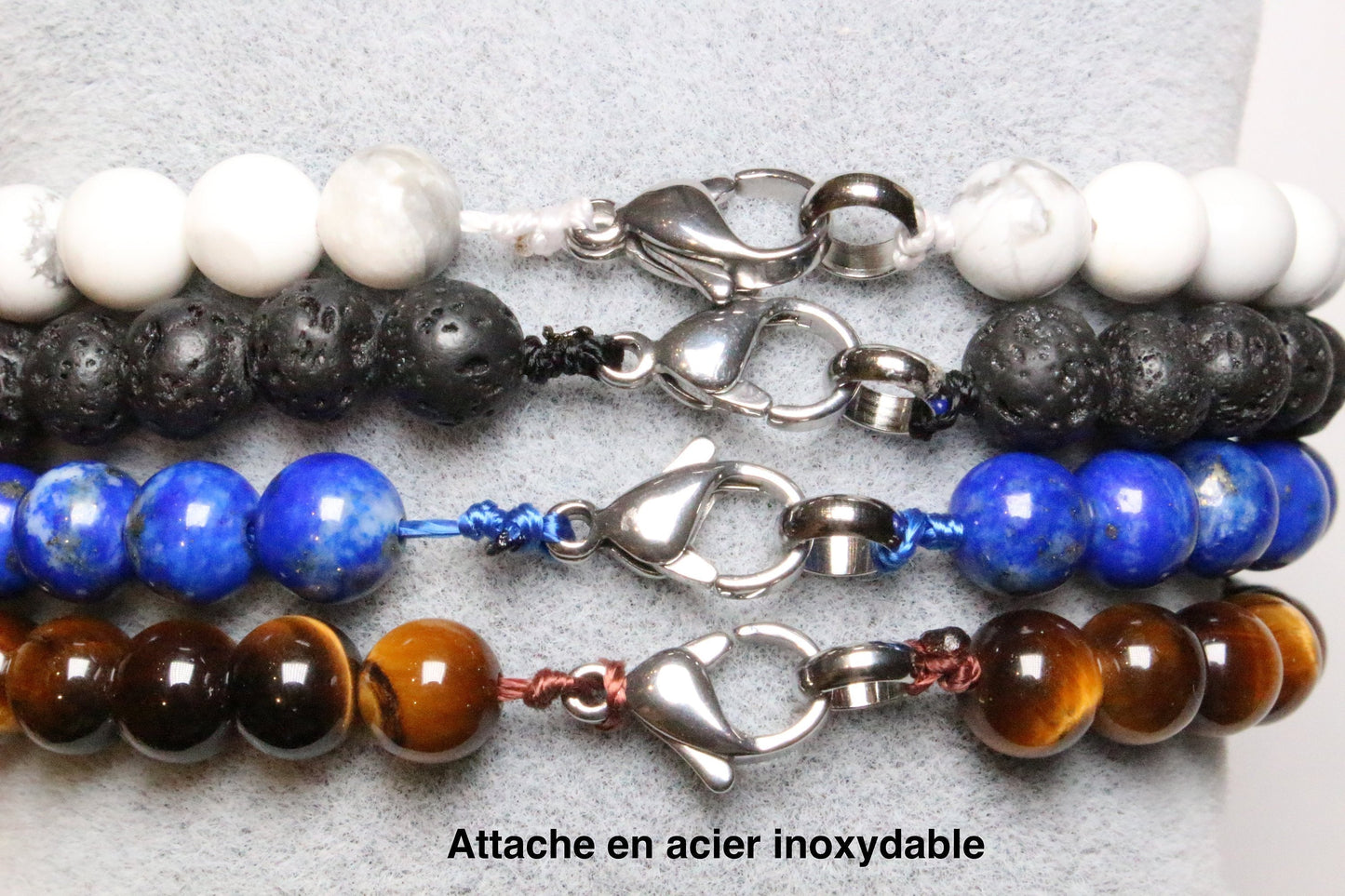 Collier boule 7 Chakras 6mm - Foliesbijoux