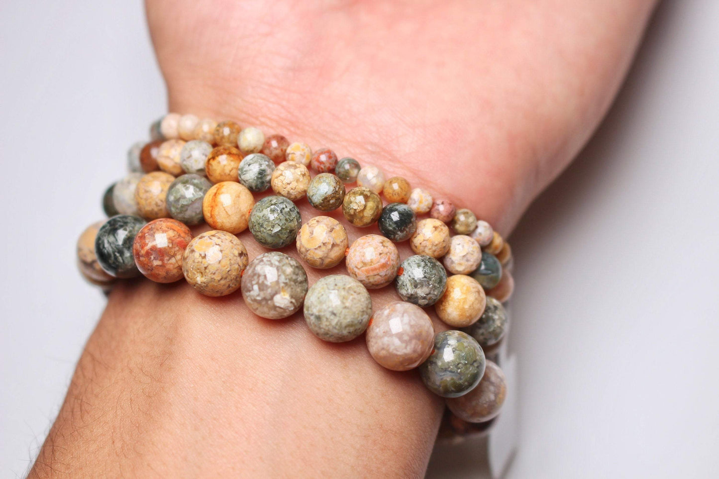 Bracelet Jaspe océan A - Foliesbijoux