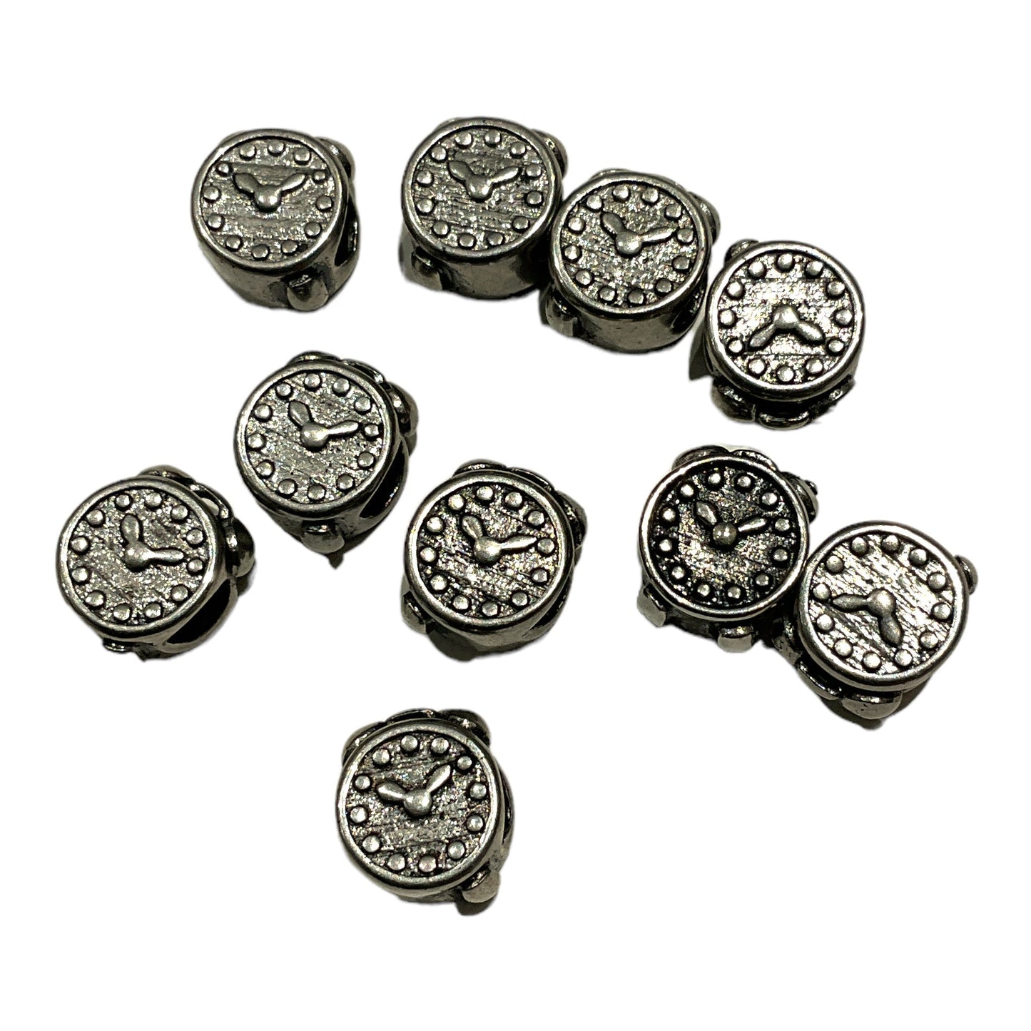 10 Breloque Horloge acier inoxydable - Foliesbijoux