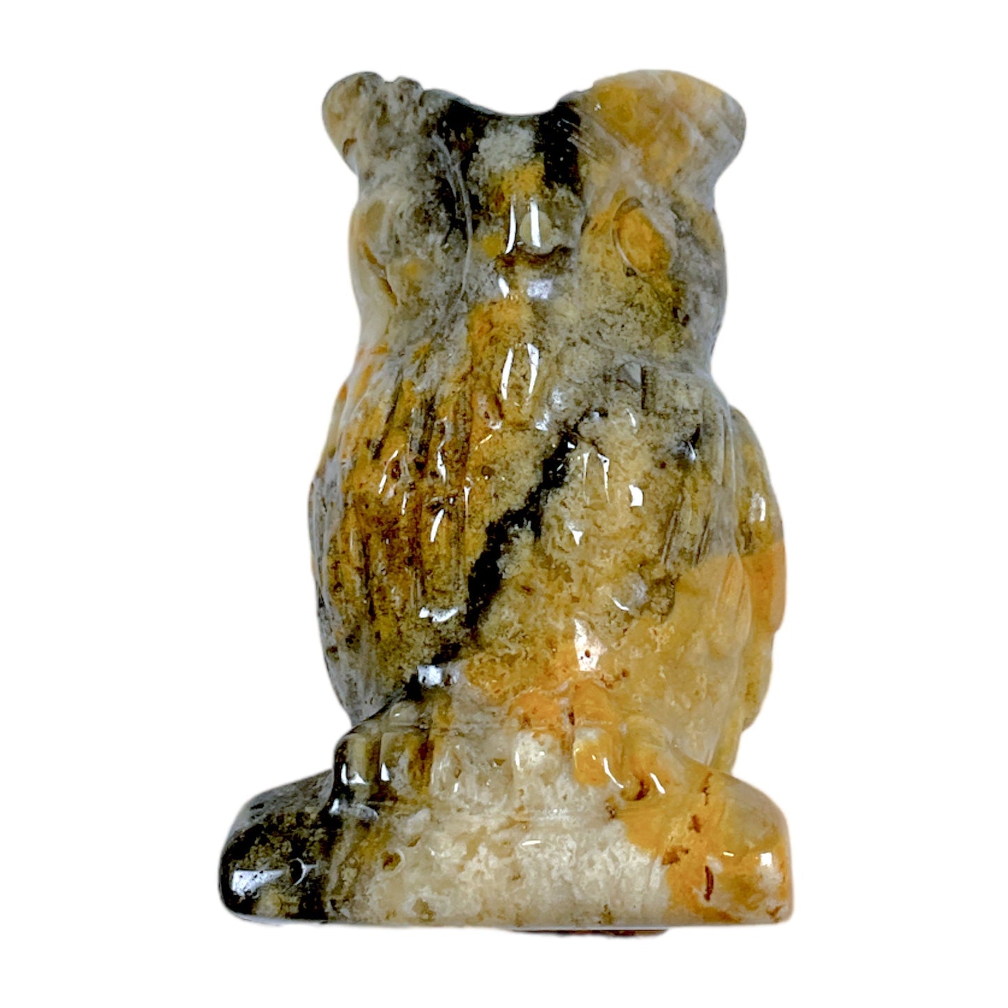 Figurine Hibou en Agate crazy - Foliesbijoux