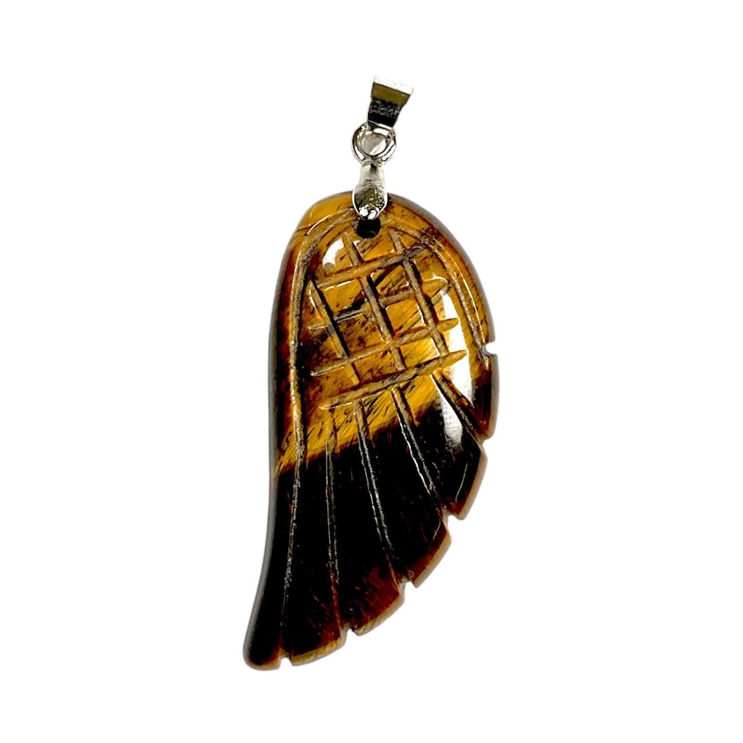 Pendentif oeil de tigre en aile épaisse - Foliesbijoux