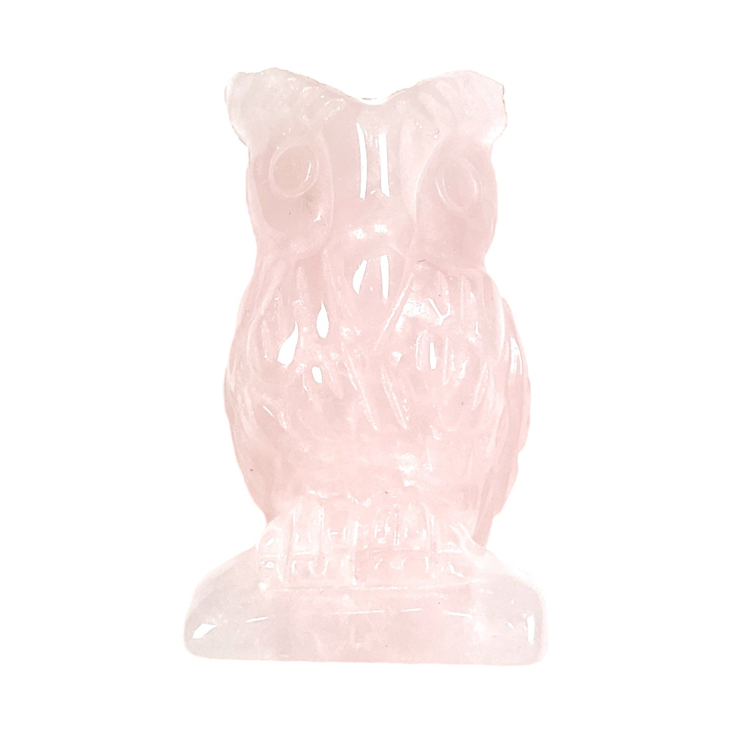 Figurine Hibou en Quartz rose - Foliesbijoux