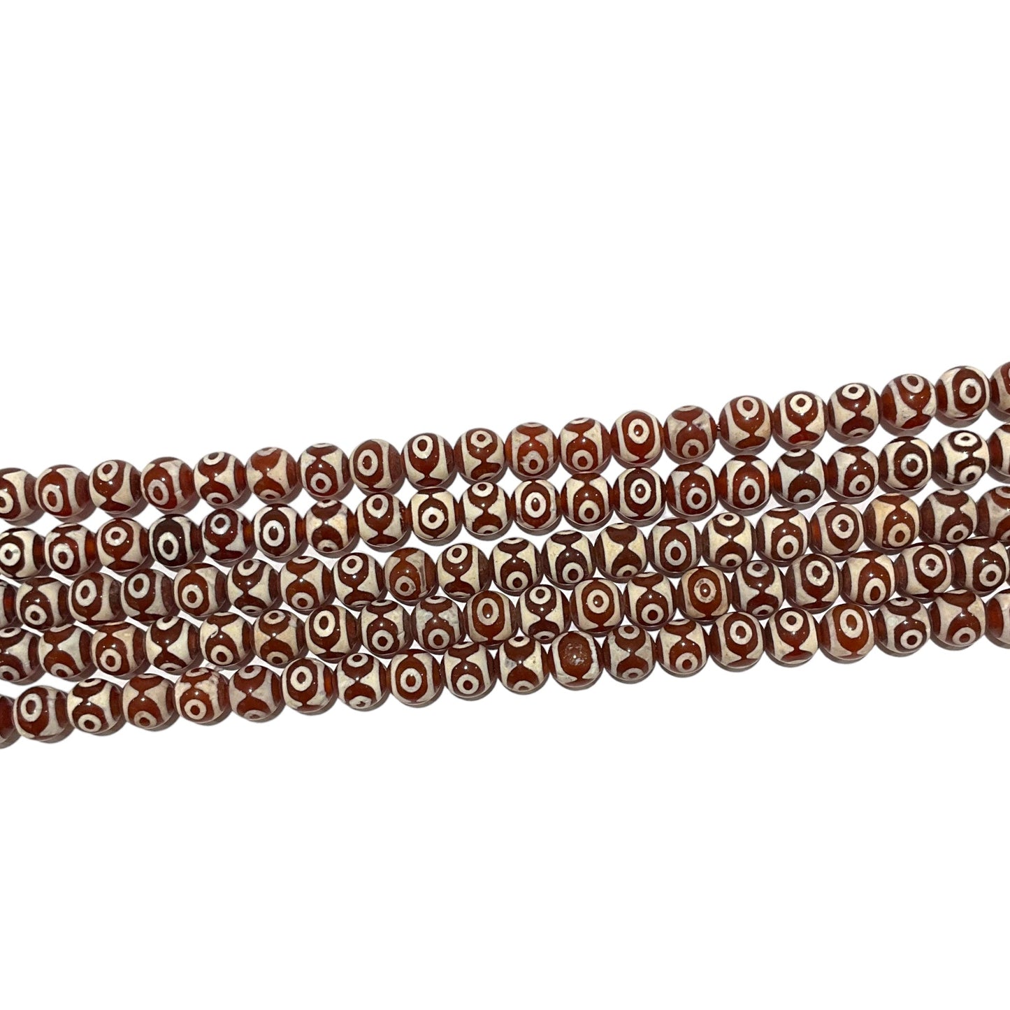 Fil de perle Agate du Tibet 8mm #24 - Foliesbijoux