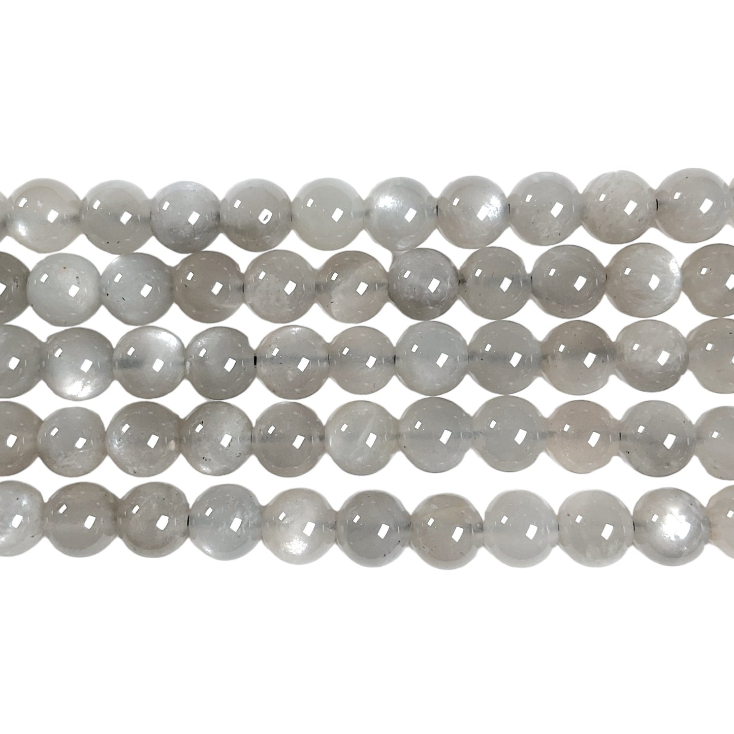 Fil de perle Pierre de lune grise AA - Foliesbijoux