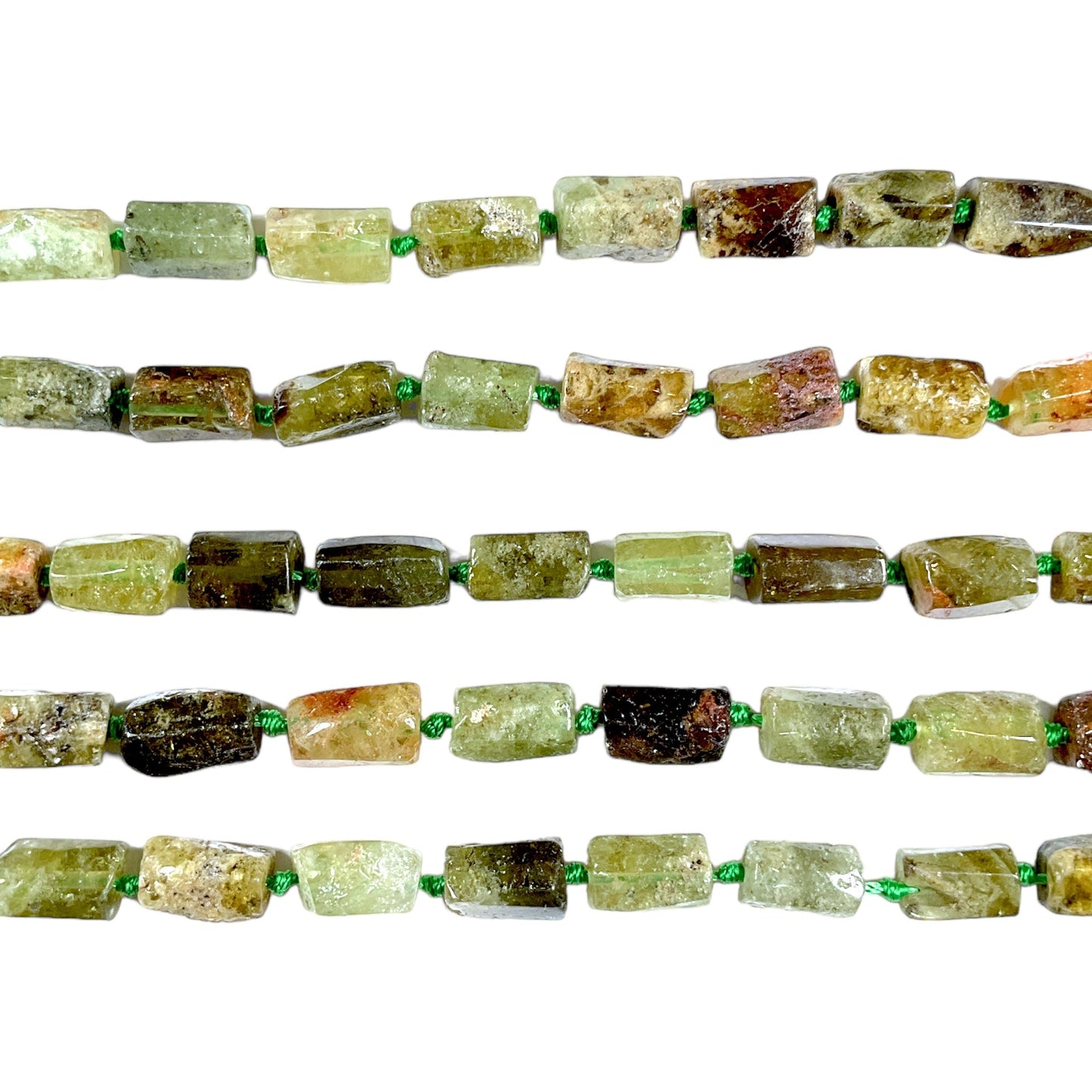 Fil Grenat vert en rectangle 8x12mm - Foliesbijoux