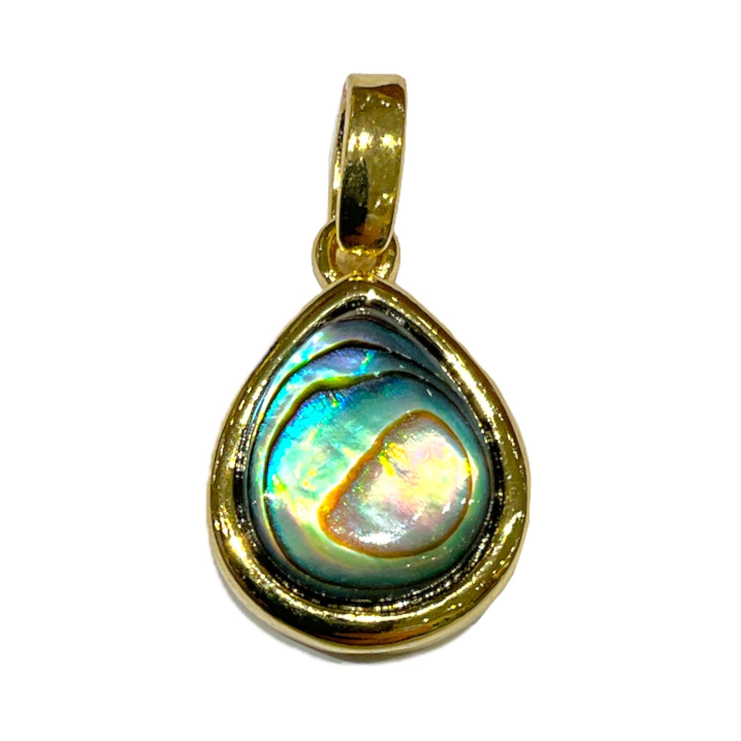 Pendentif goutte coquille d’ormeaux - Foliesbijoux