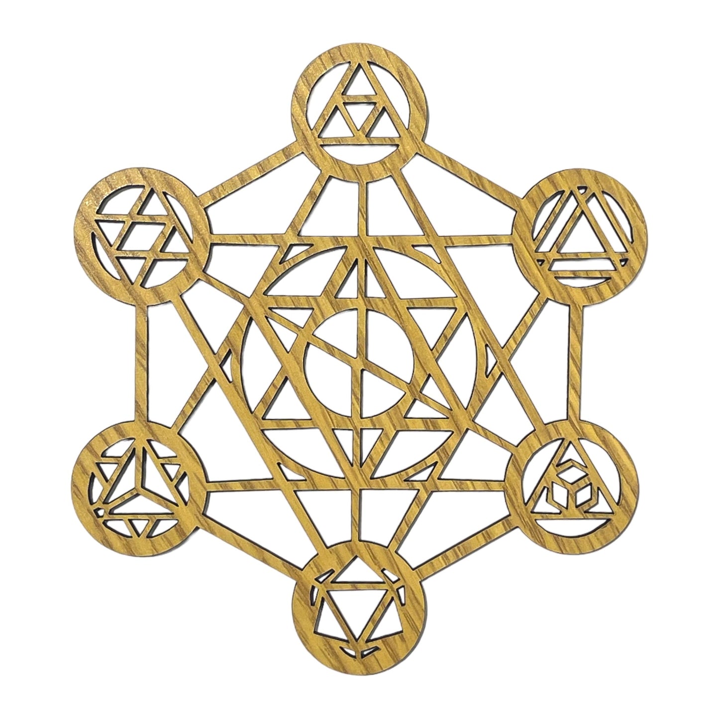 Plaque métatron en bois - Foliesbijoux