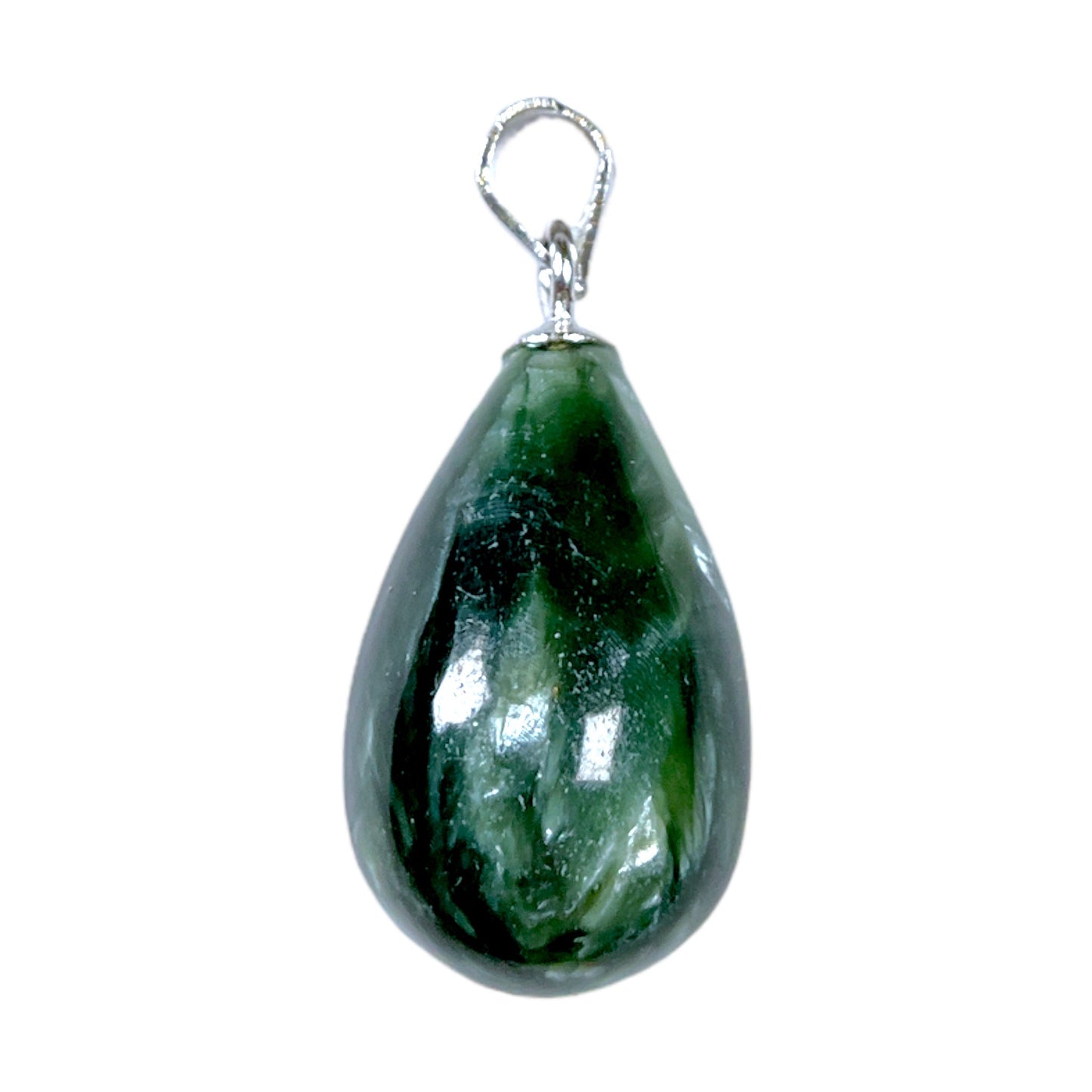 Pendentif goutte Seraphinite 10 x 15 mm - Foliesbijoux
