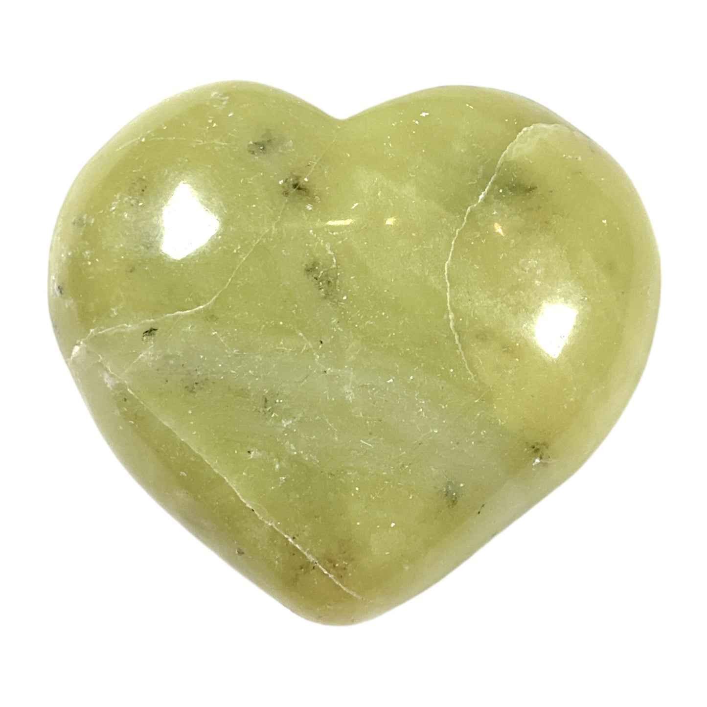 Coeur Jade citron à l'unité - Foliesbijoux