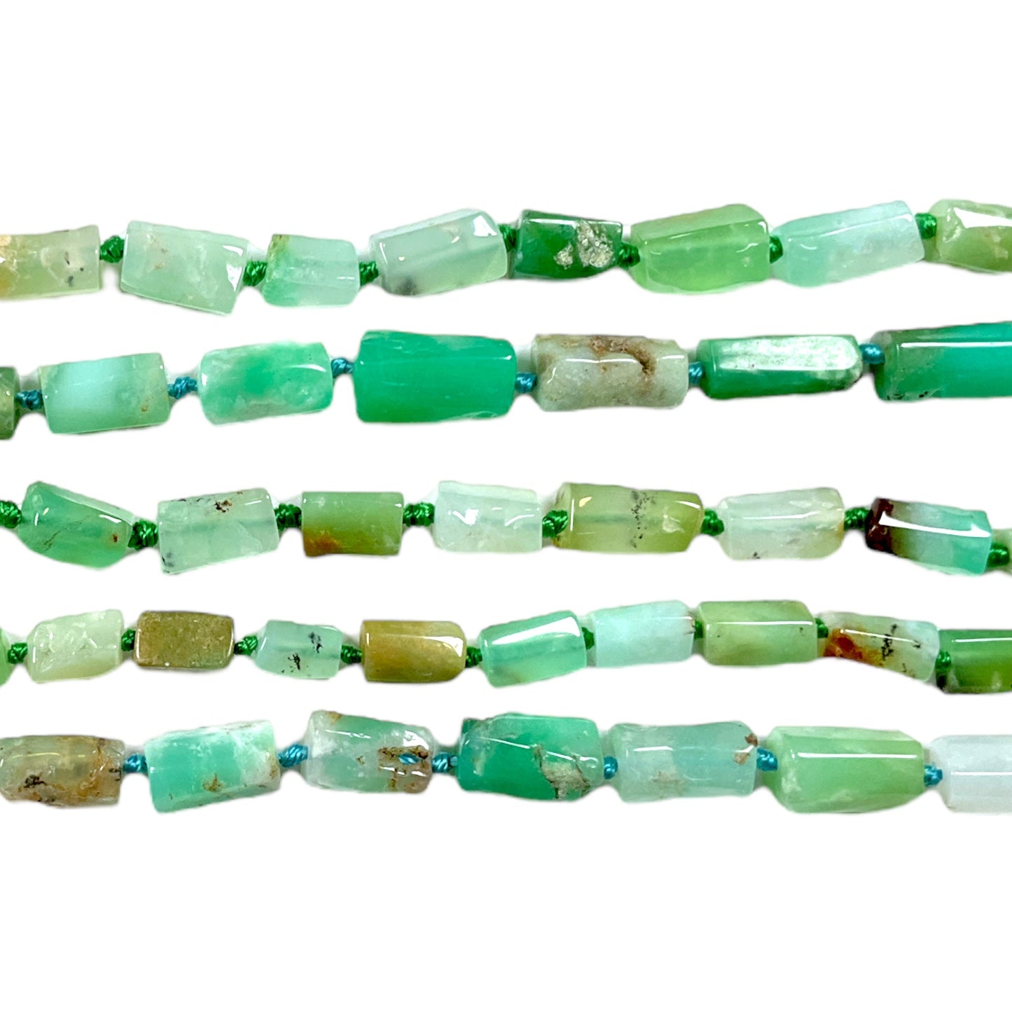 Fil Chrysoprase en rectangle 8x12mm - Foliesbijoux