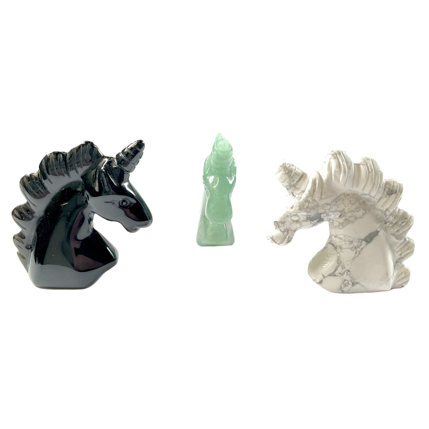Figurine licorne en Obsidienne noire - Foliesbijoux