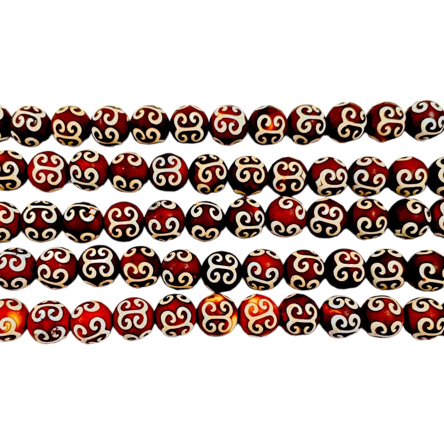 Fil de perle Agate du Tibet Dzi #29 - Foliesbijoux