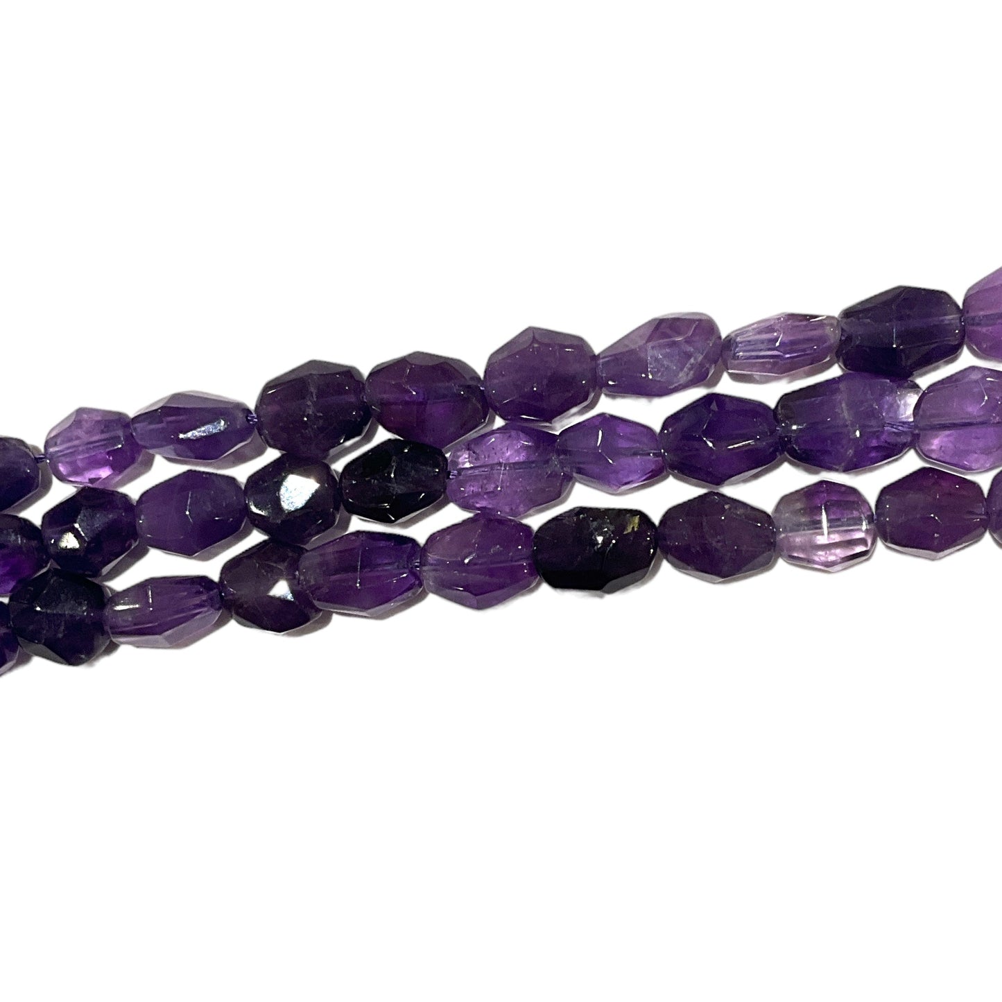 Fil Améthyste forme ovale facettée 10x12mm - Foliesbijoux