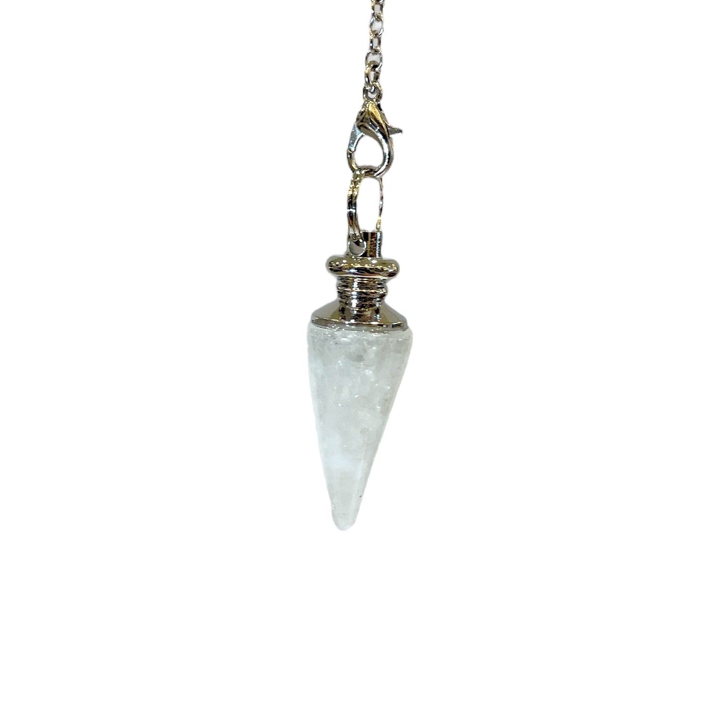 Pendule petit cone Cristal de roche - Foliesbijoux