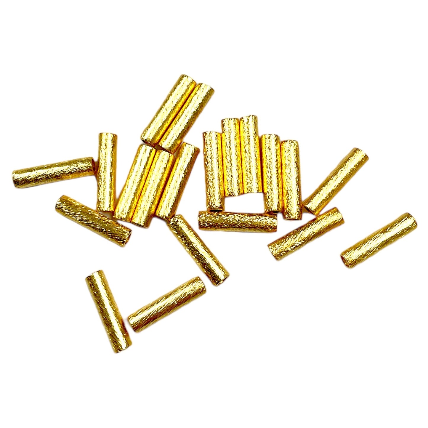 Breloque tube doré - Foliesbijoux