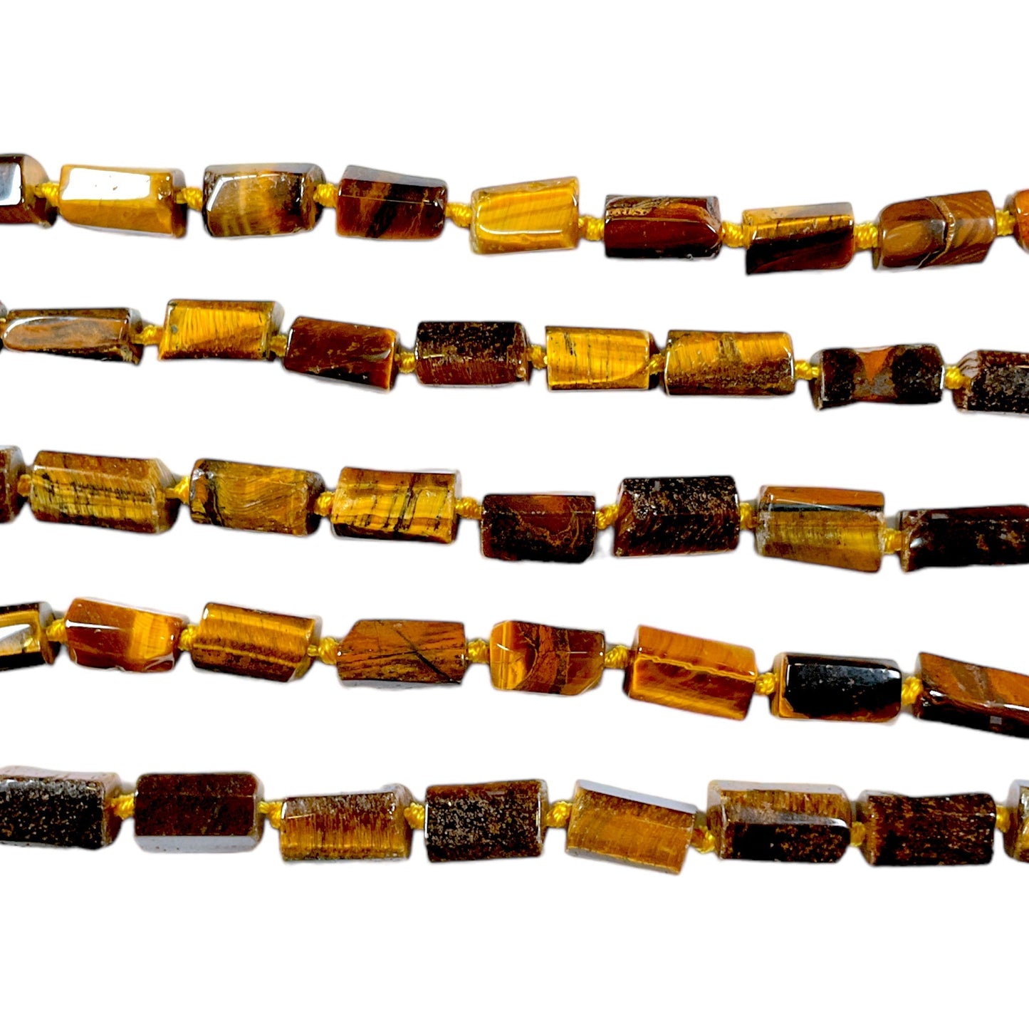 Fil oeil de tigre en rectangle 8x12mm - Foliesbijoux