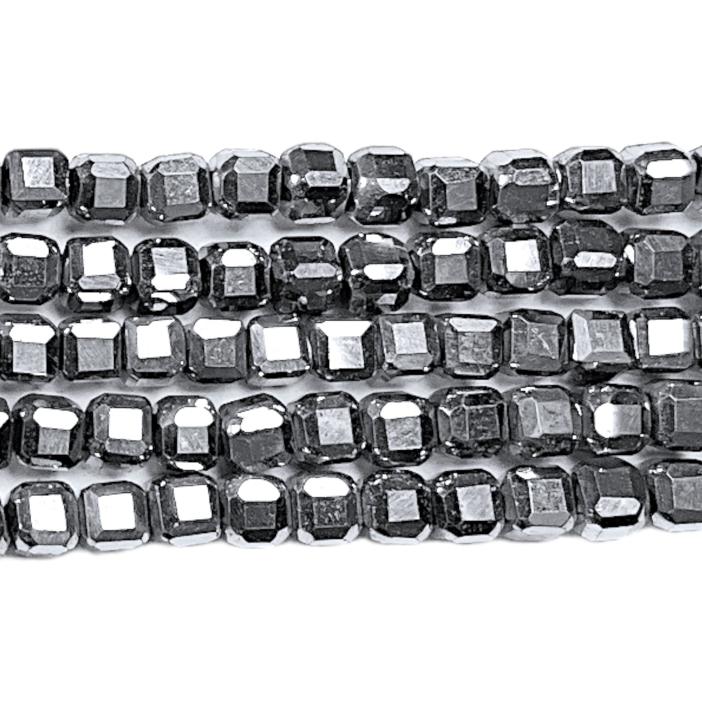 Fil de perle Hématite electroplaquée argenté HEA-88 - Foliesbijoux