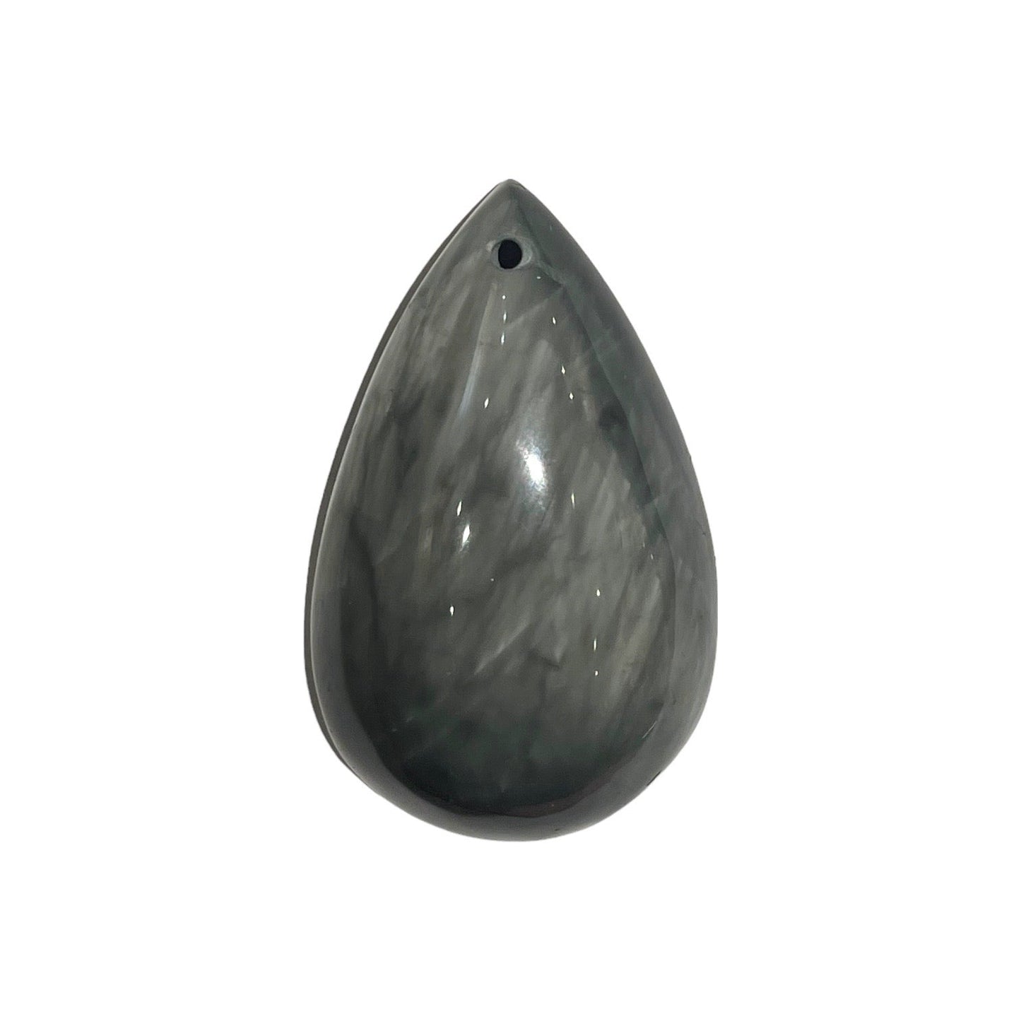 Pendentif Quartz œil de chat forme goutte plate - Foliesbijoux