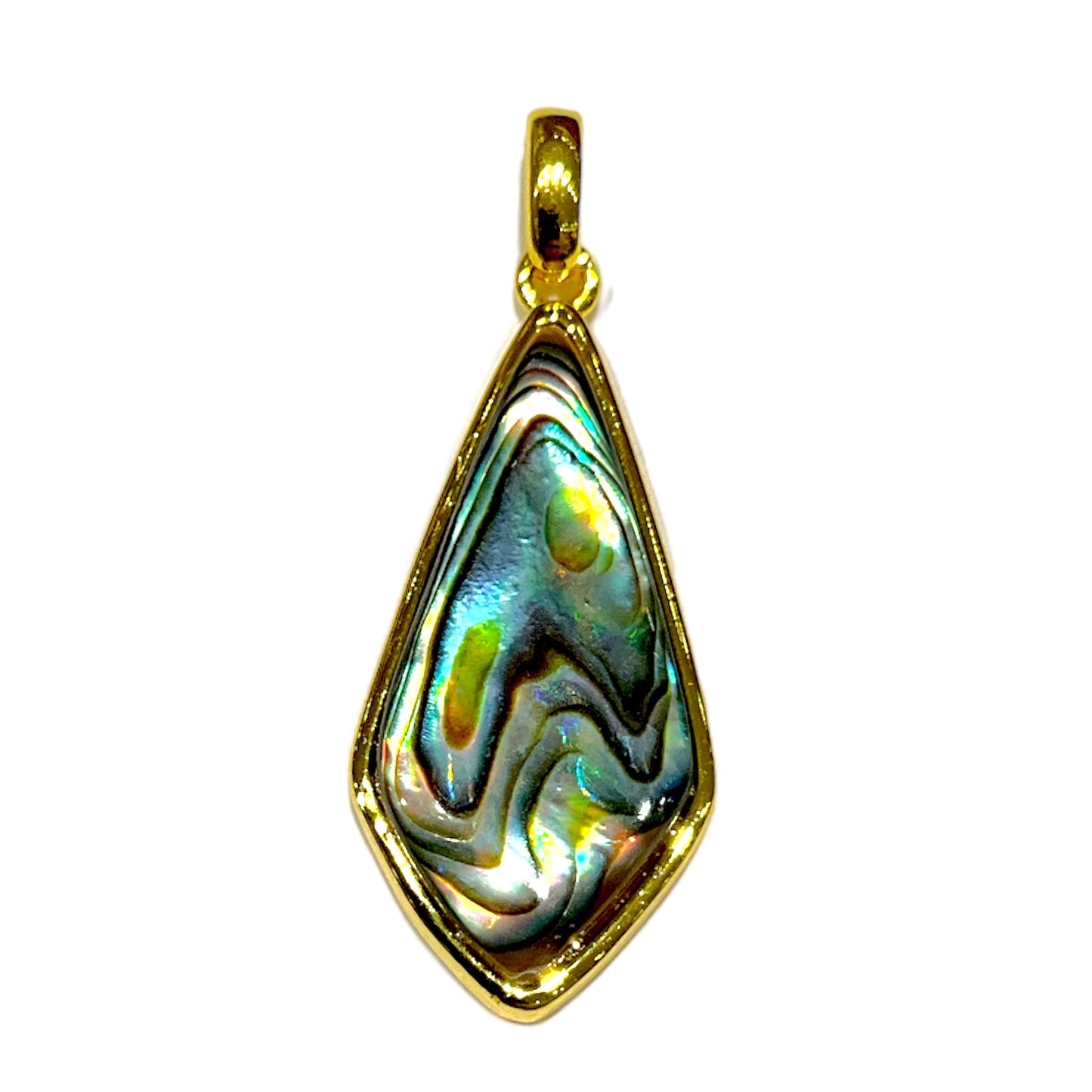 Pendentif cravate coquille d’ormeau - Foliesbijoux