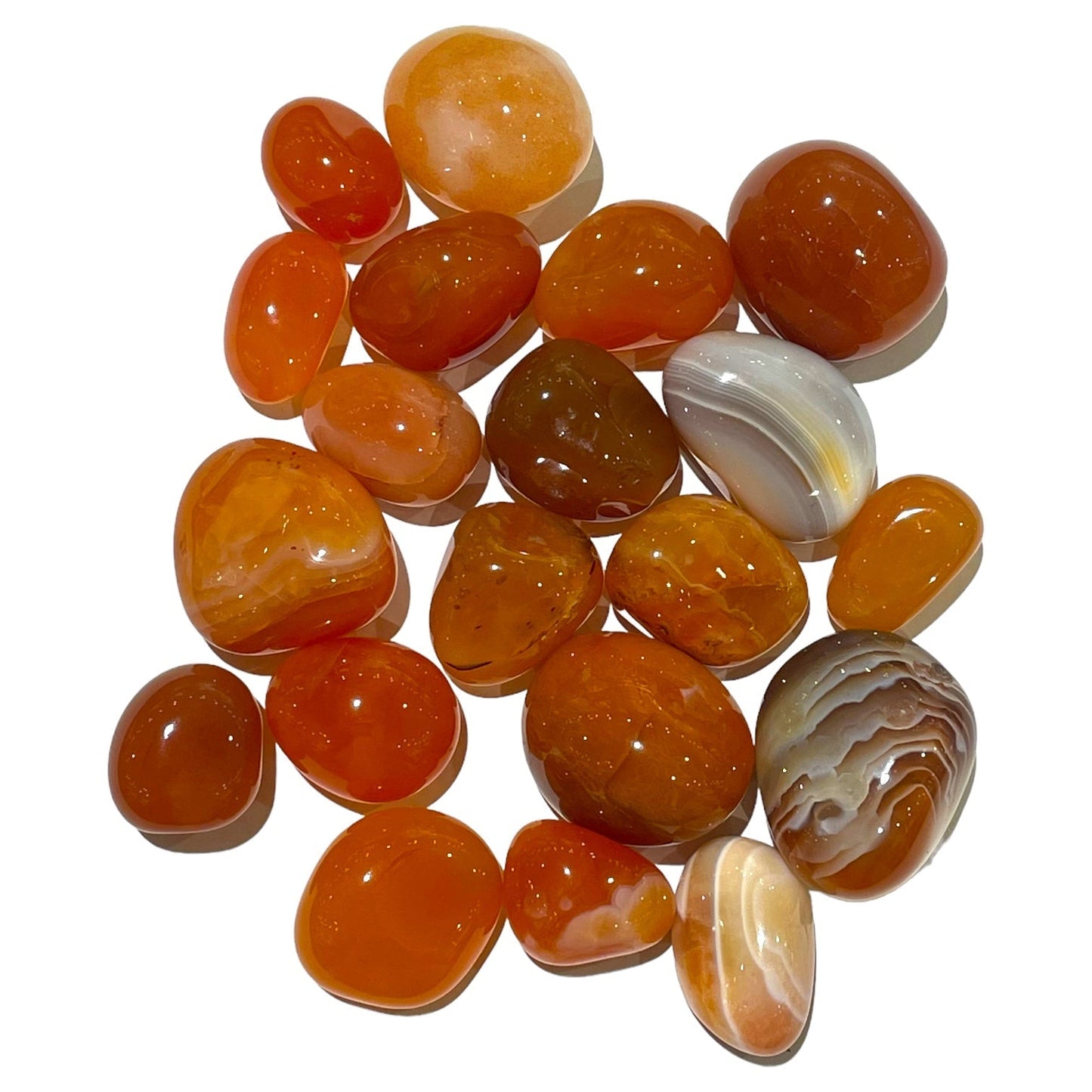 Pierre roulée en Agate de feu - Foliesbijoux