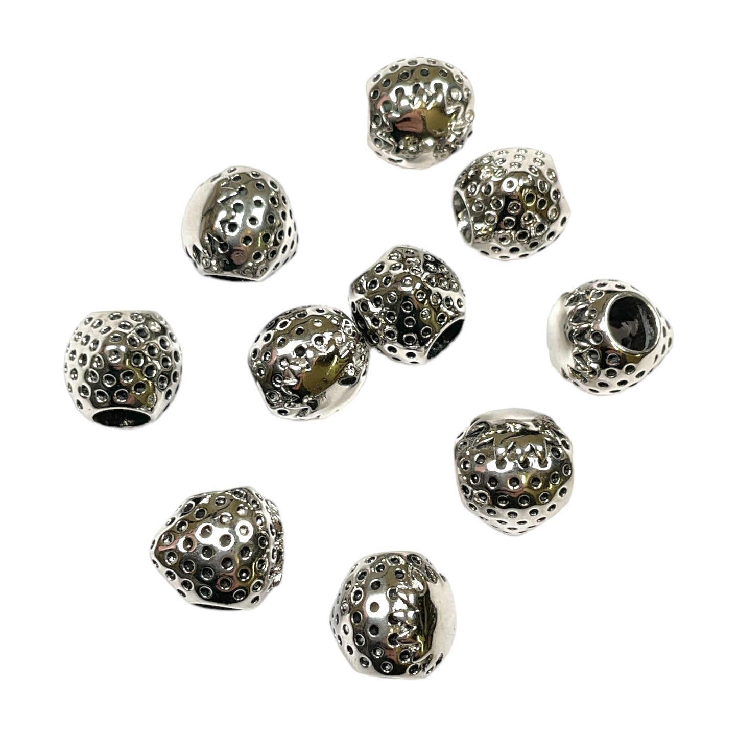 10 Breloques acier inoxydable argenté - Foliesbijoux