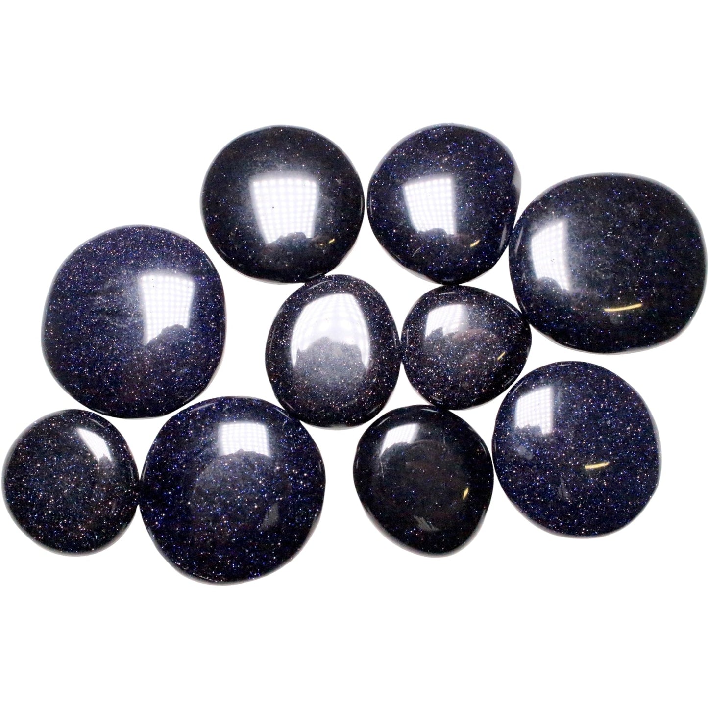 Galet pierre de nuit synthèse 40mm (Lot de 200g) - Foliesbijoux