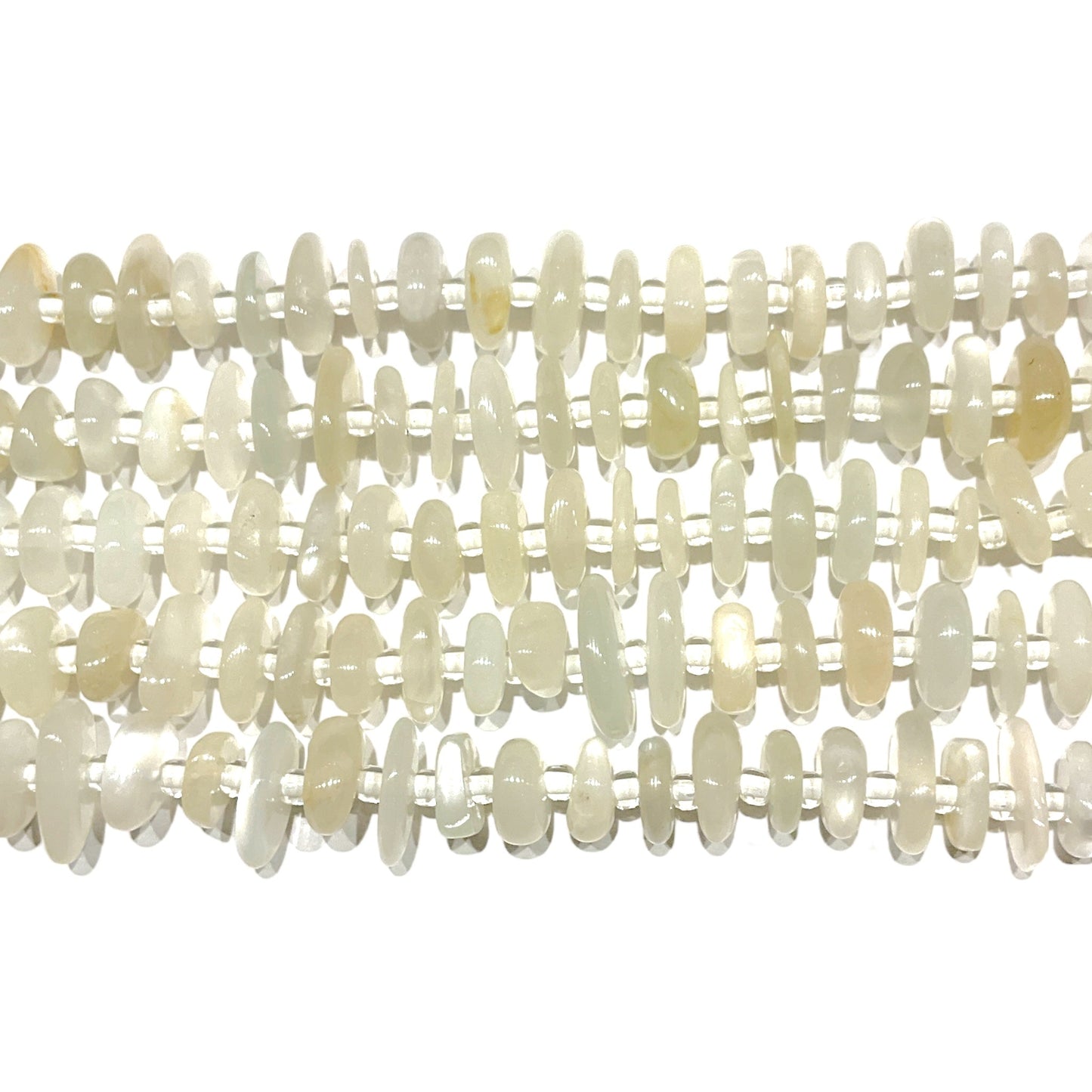Fil de pierre baroque Pierre de lune 5 x 12 mm - Foliesbijoux