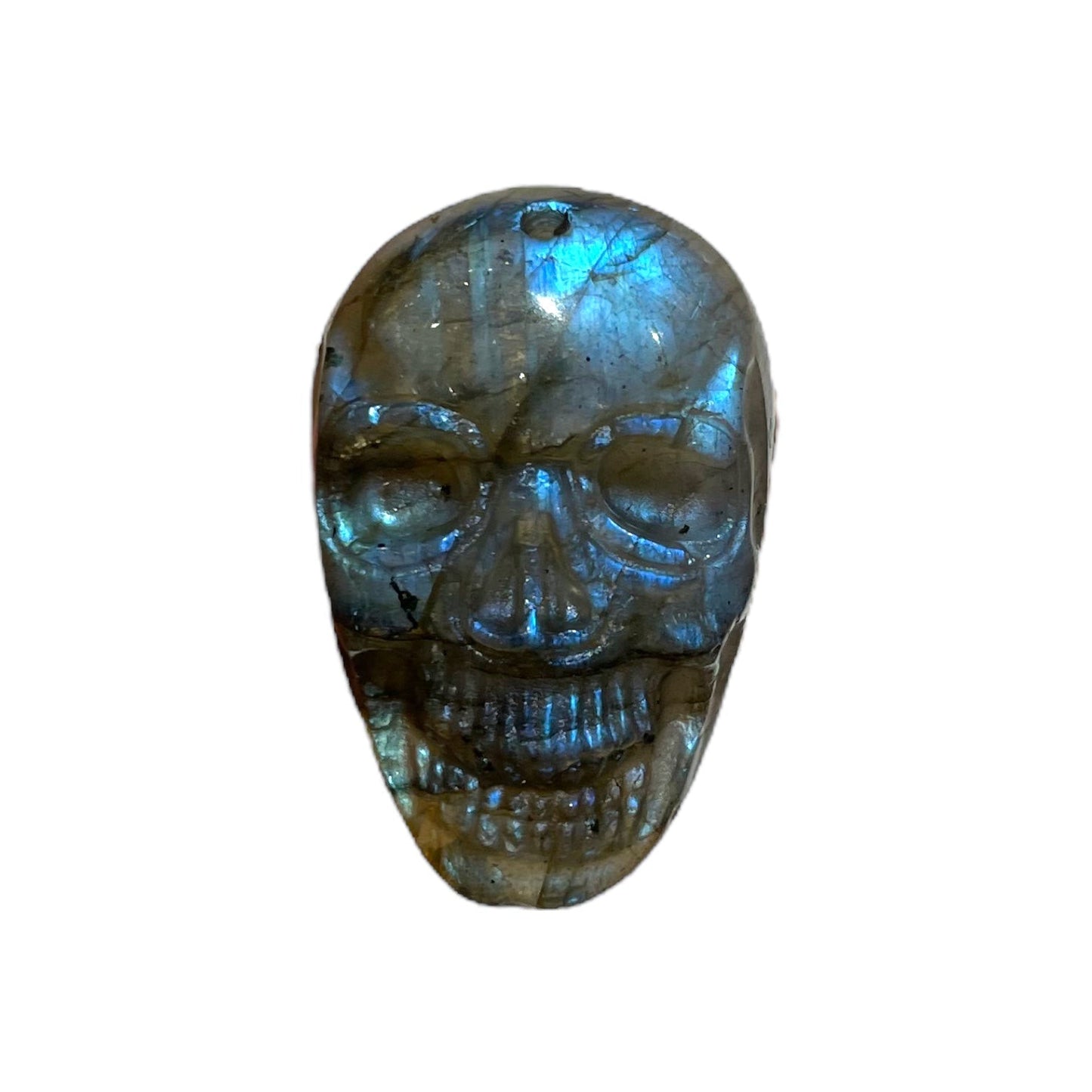 Pendentif plat Labradorite 3cm x 1.5cm percé devant - Foliesbijoux