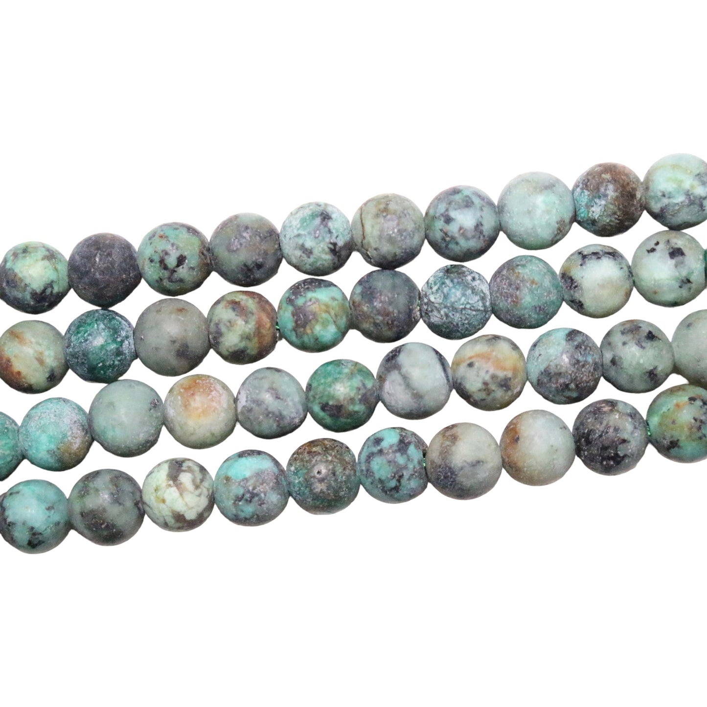 Fil de perle Turquoise d'Afrique A mat - Foliesbijoux
