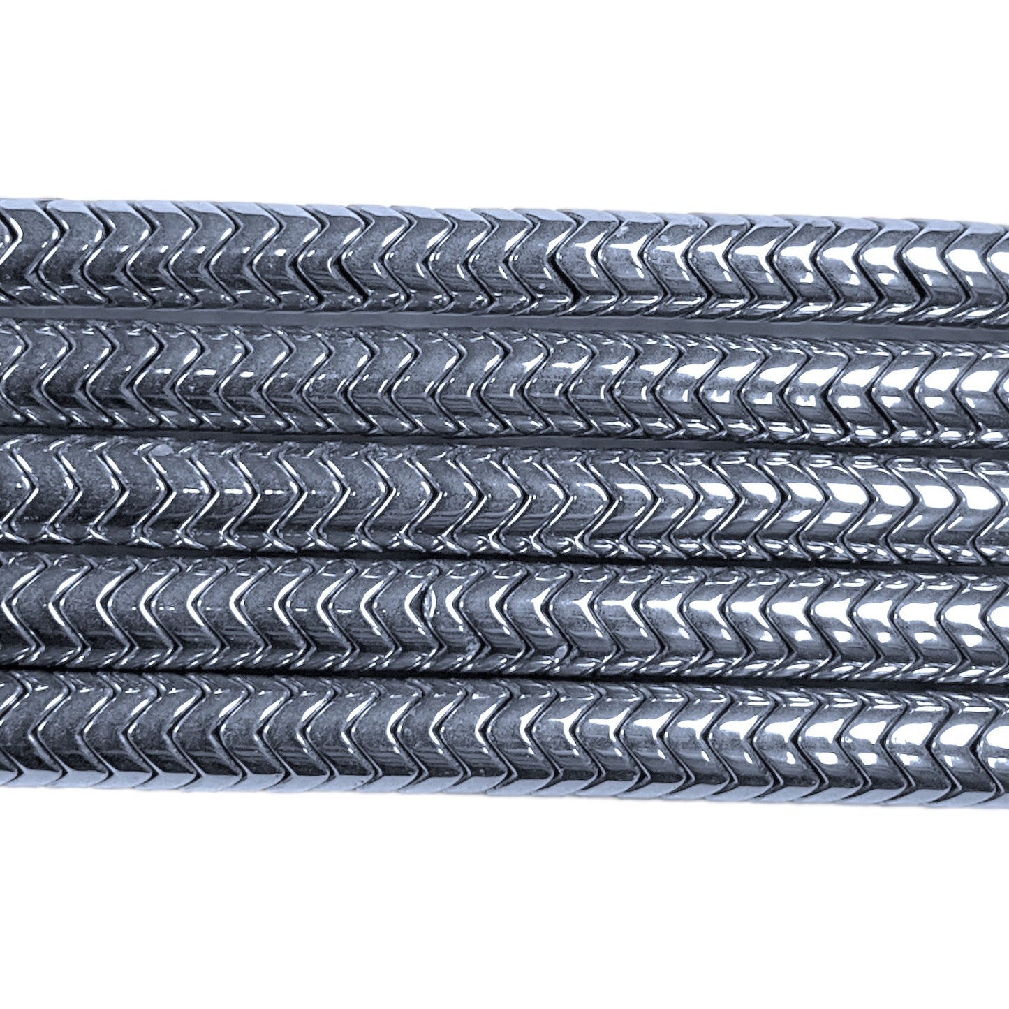 Fil de perle Hématite electroplaquée argenté HEA-79 / HEA 79P - Foliesbijoux