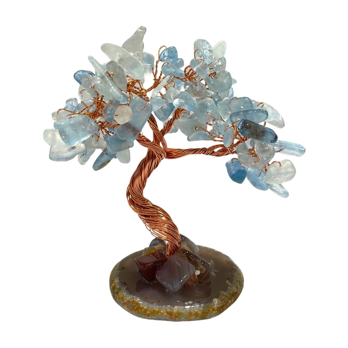 Arbre de vie en Aigue marine - Foliesbijoux