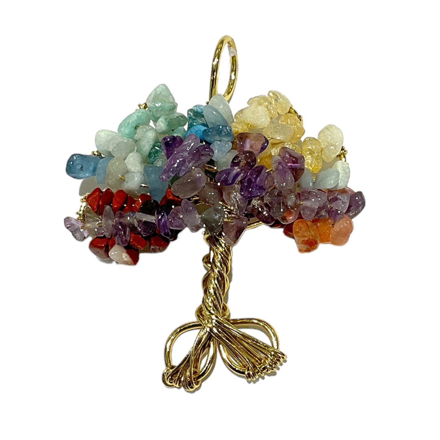 Pendentif arbre de vie Multi pierres - Foliesbijoux