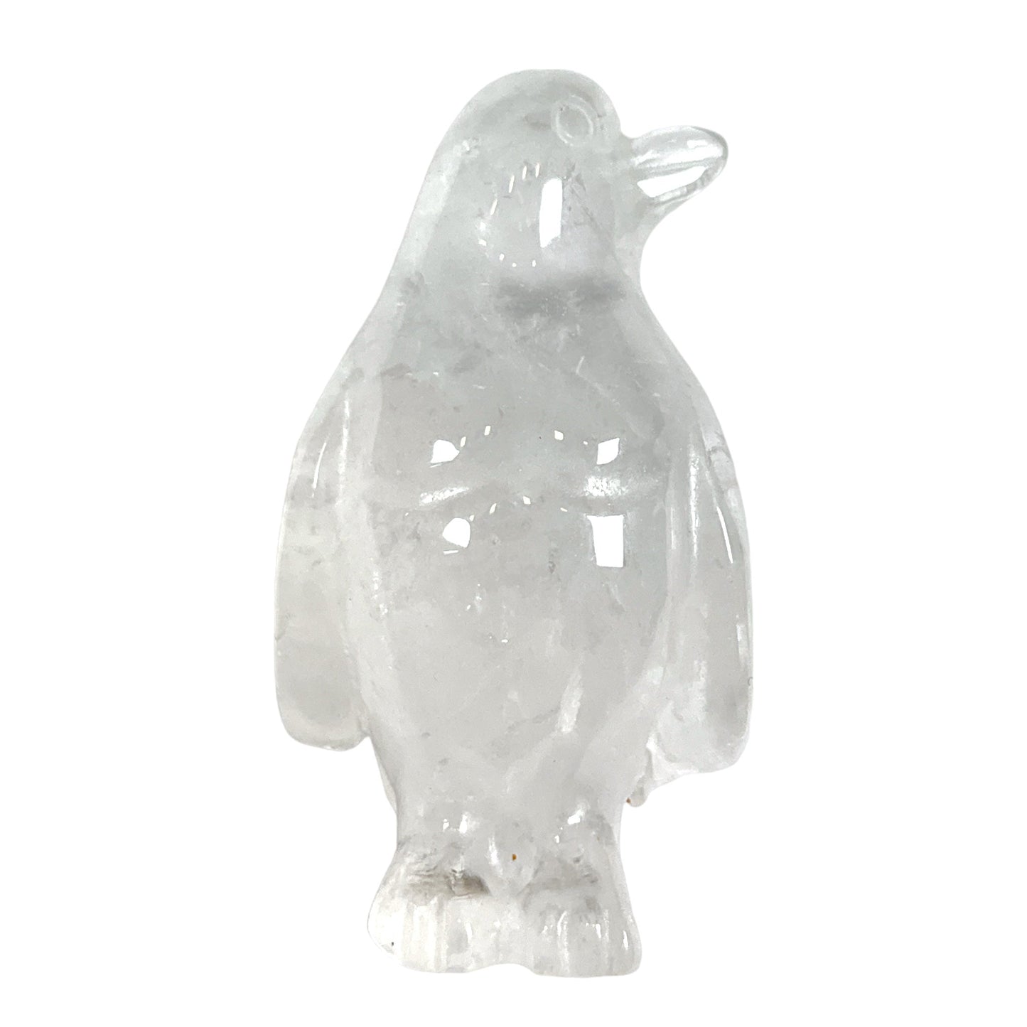 Figurine de pingouin en Cristal de roche - Foliesbijoux