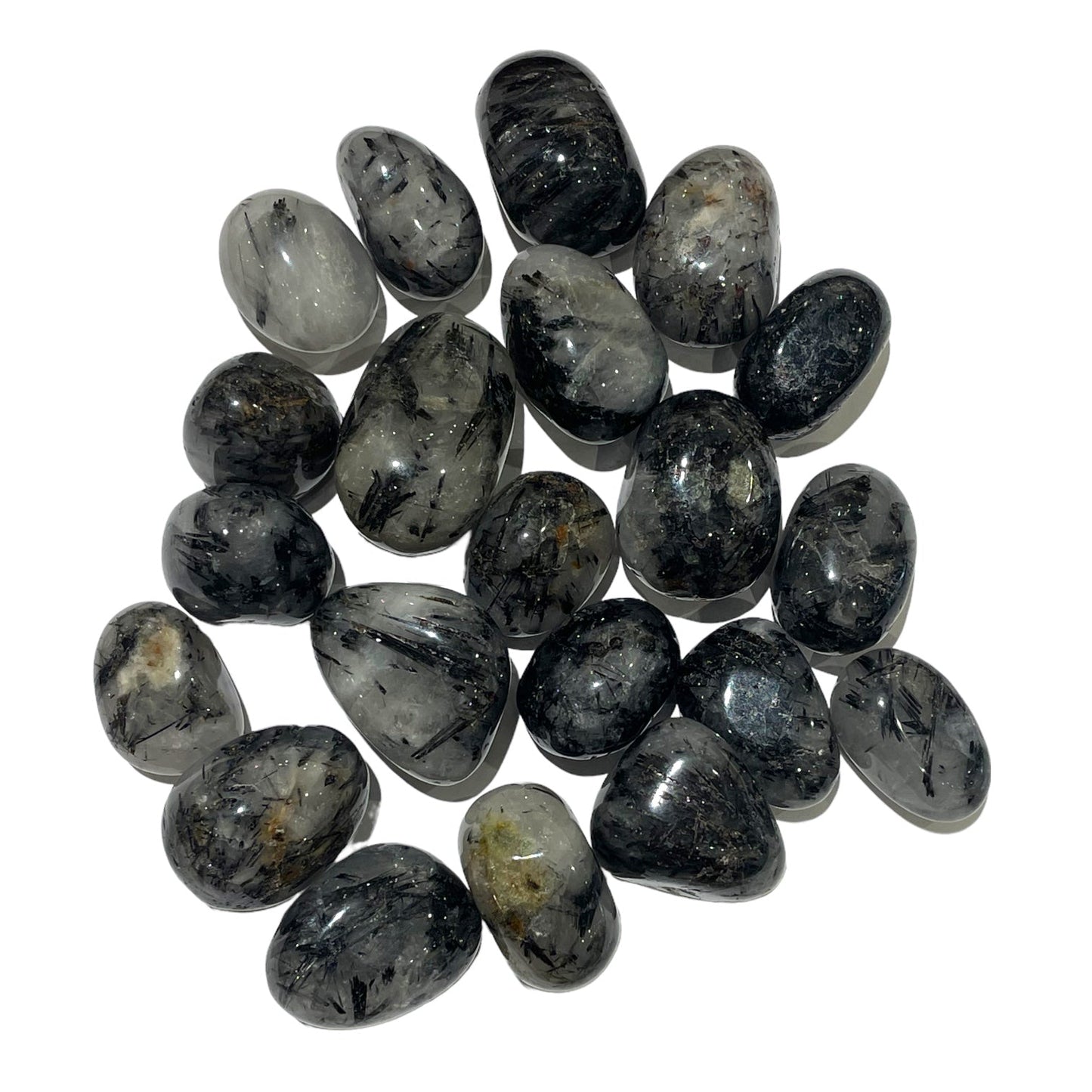 Pierre roulée en quartz tourmaline - Foliesbijoux