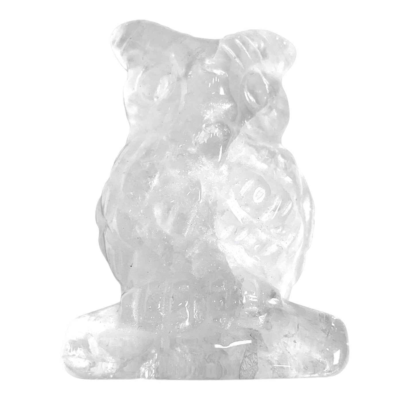 Figurine Hibou en Cristal de roche - Foliesbijoux