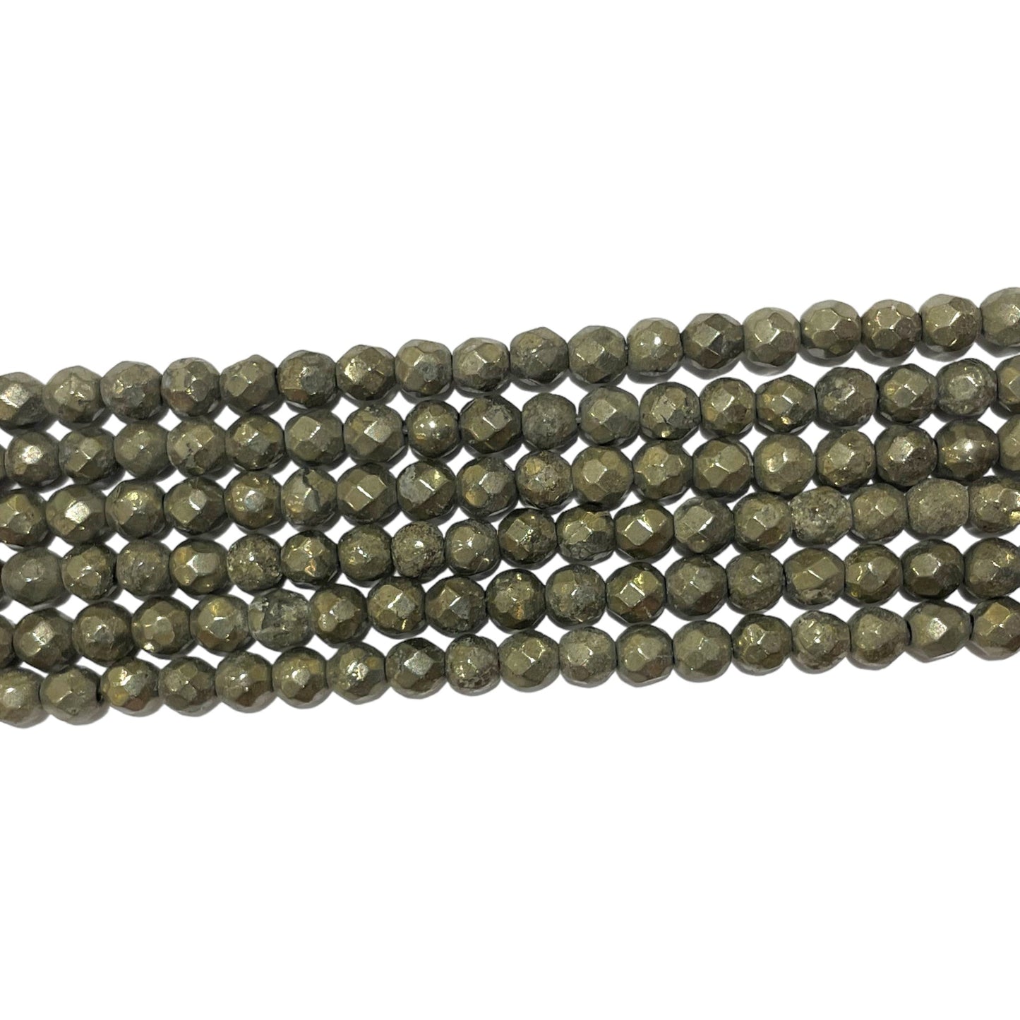 Fil de perles facettées Pyrite - Foliesbijoux