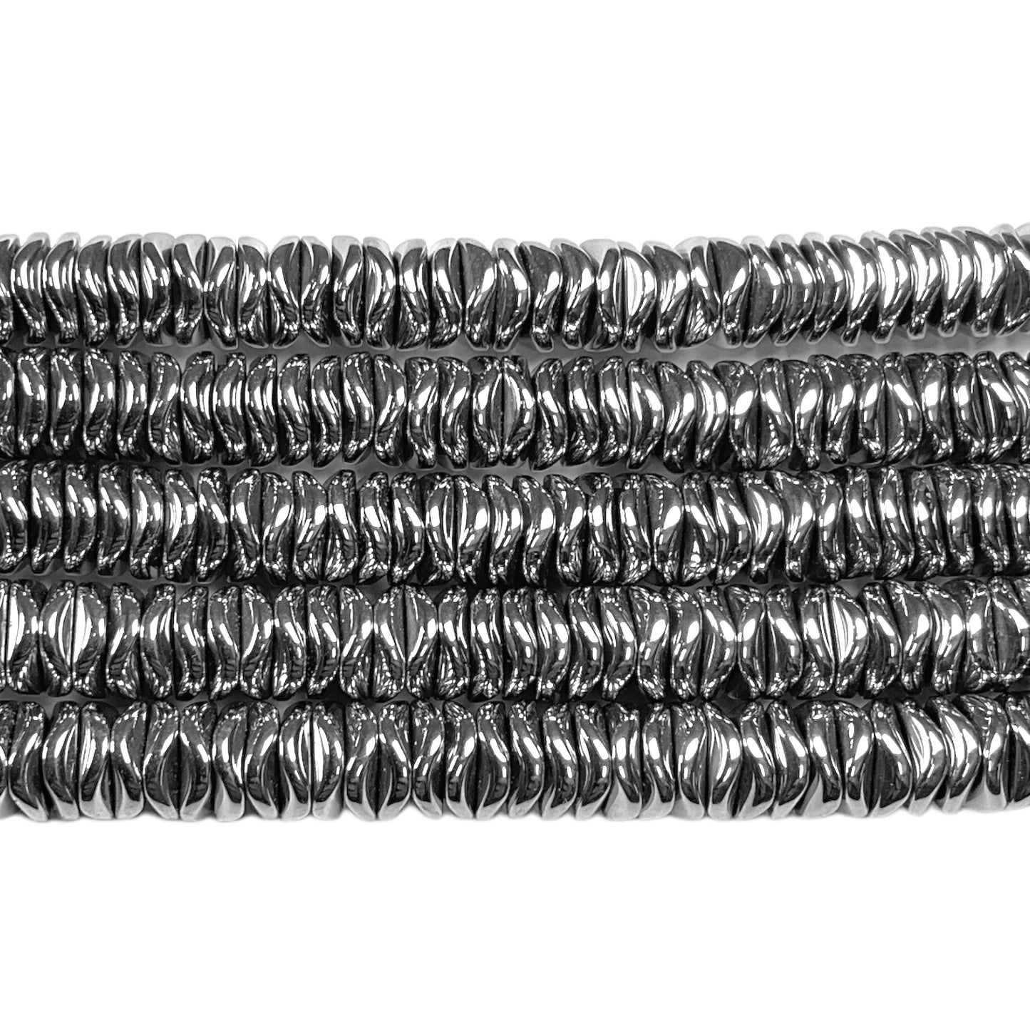 Fil de perle Hématite electroplaquée argenté HEA-80 - Foliesbijoux