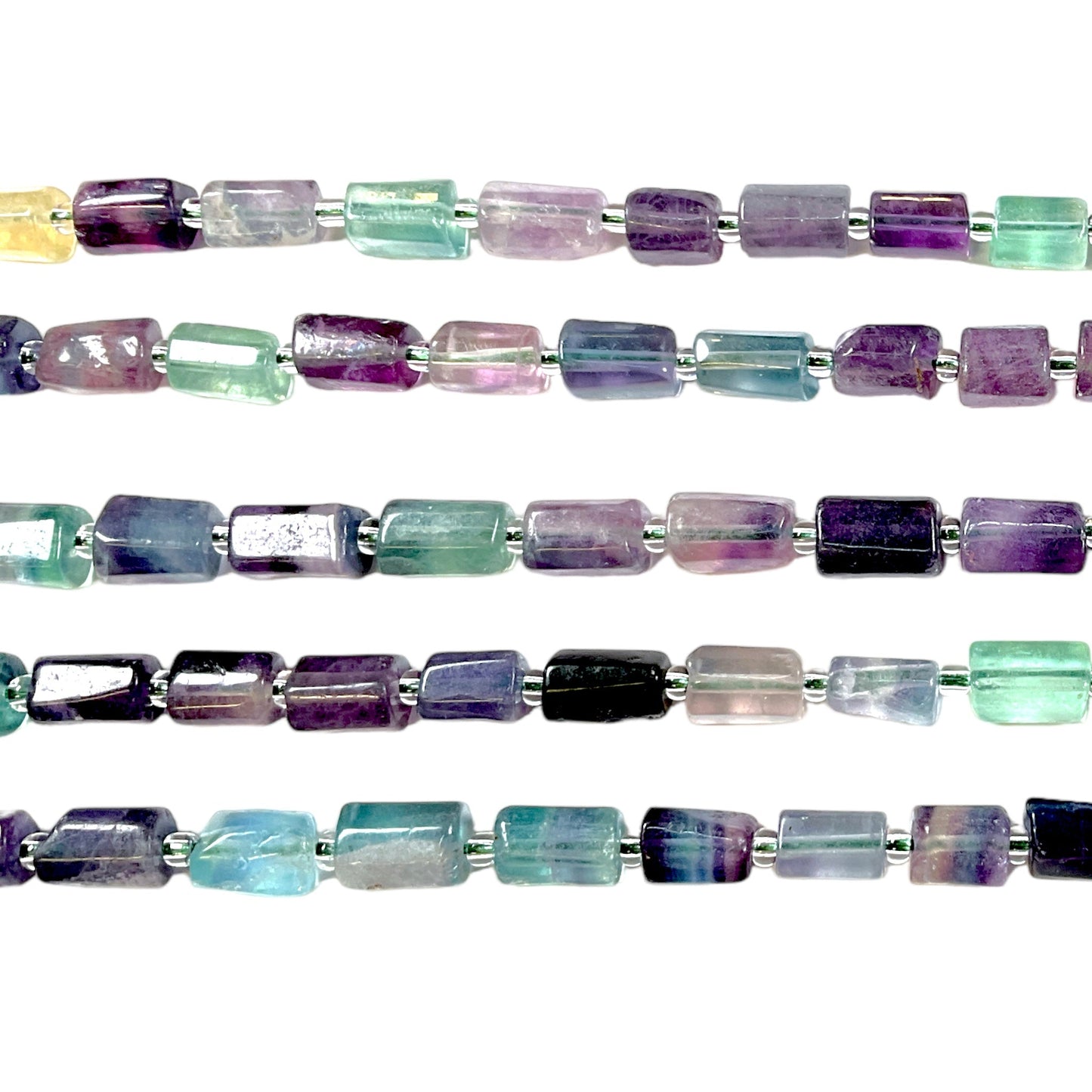 Fil Fluorine multicolore A en rectangle 8x12mm - Foliesbijoux
