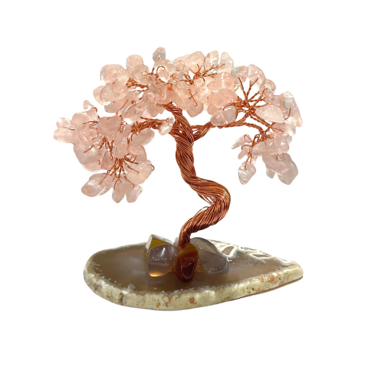 Arbre de vie en Quartz rose - Foliesbijoux