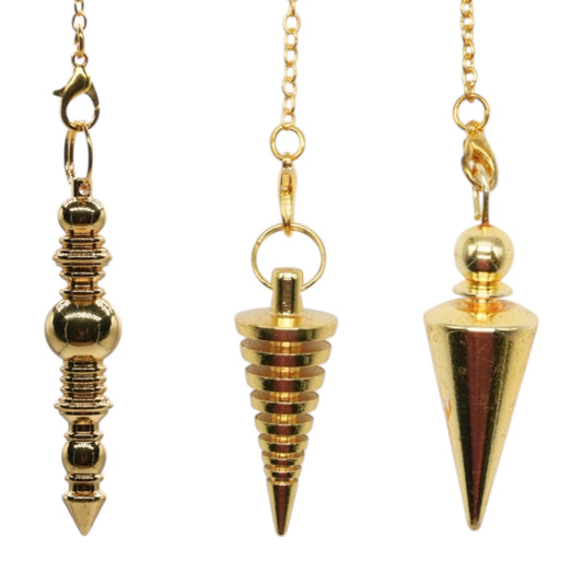 Pendule en laiton doré (3 formes disponible)