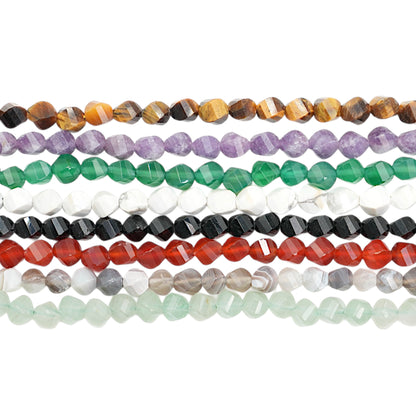 Fil de perle ronde facetté 6 mm (8 pierres disponible)